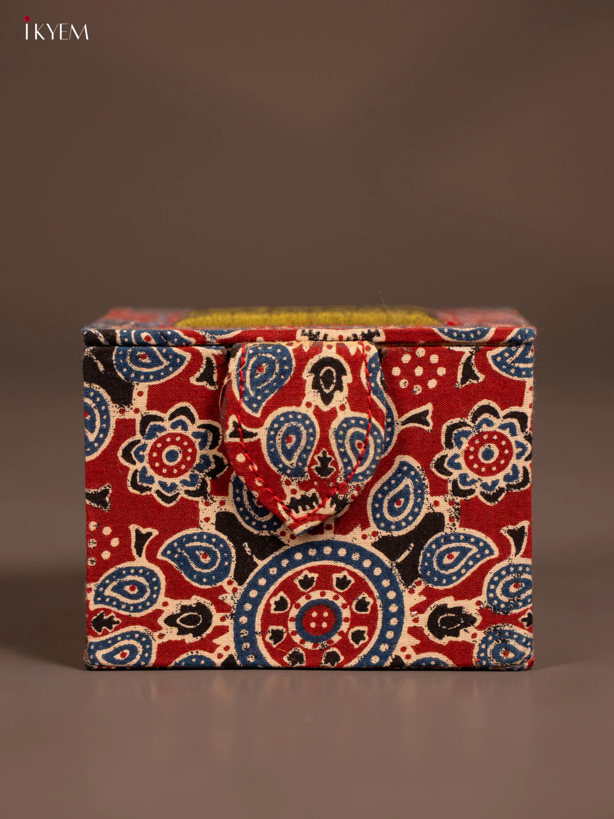 Ajrakh jewel Box - Red - KE29187 - Image 3