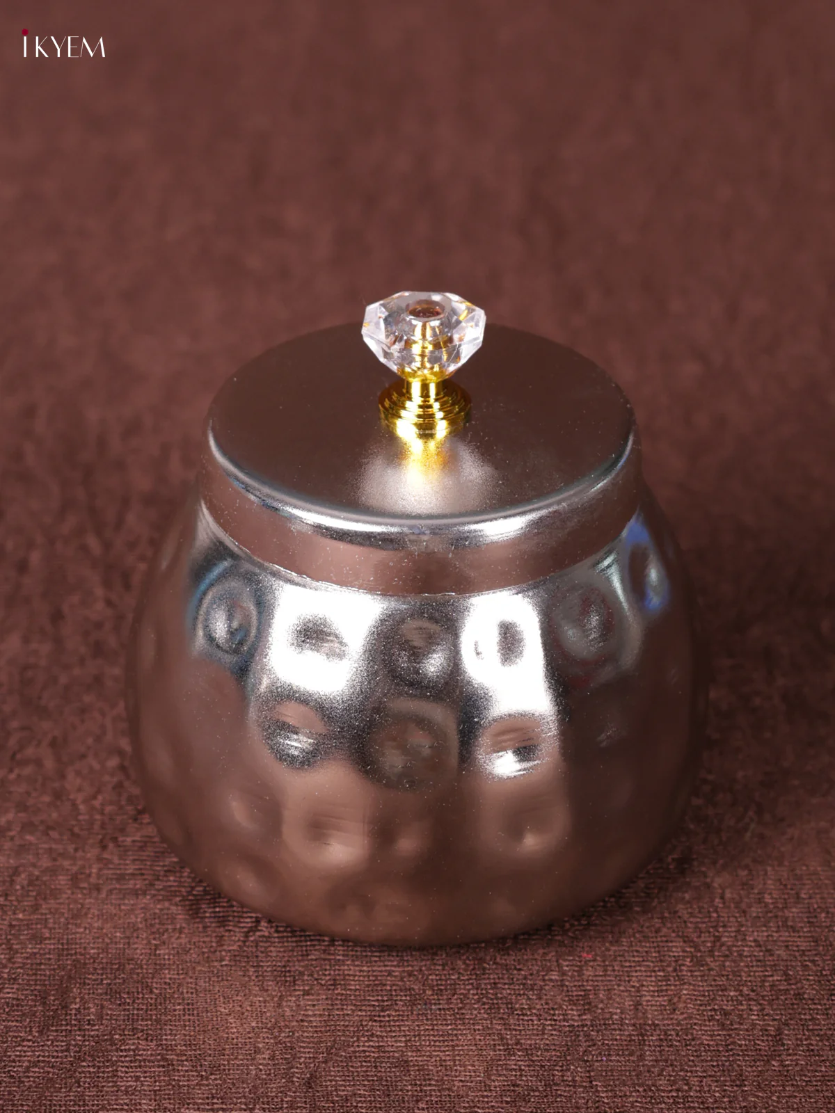 German Silver Coated - Nuts Jar- (Air Tight) - KEA1215