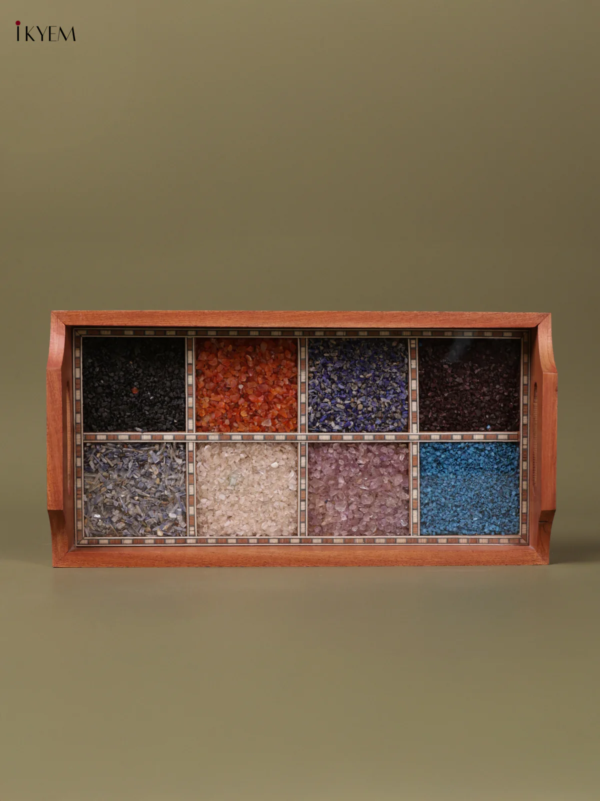 Wooden Gems Stone Tray (6x12) - KEA1413 - Image 2