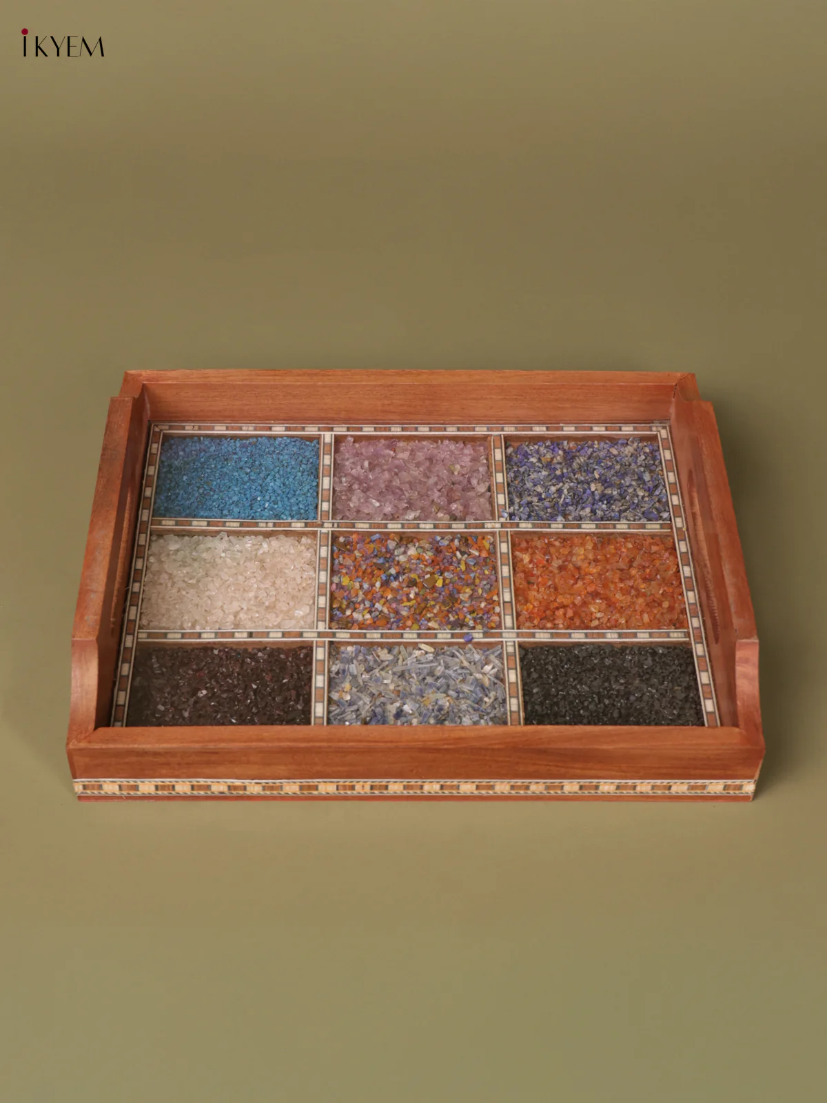 Wooden Gems Stone Tray (8x10) - KEA1414
