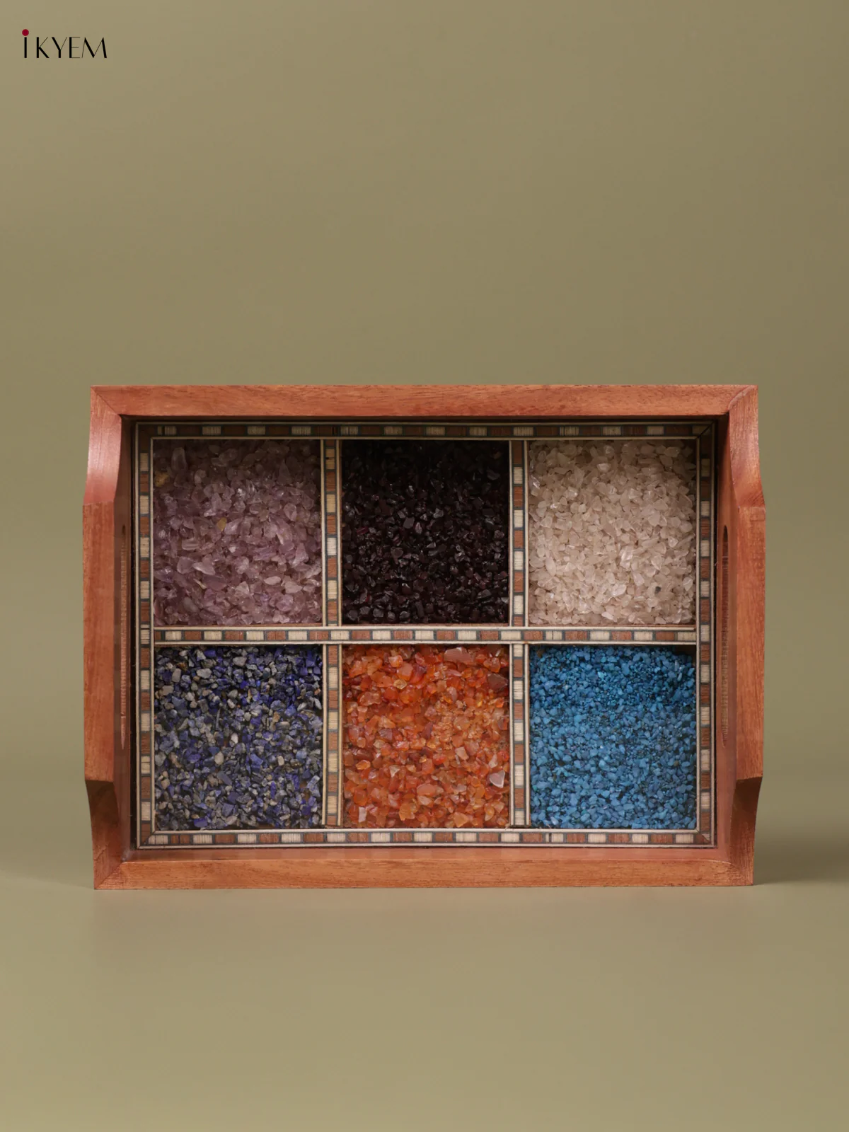 Wooden Gems Stone Tray (6x8) - KEA1415 - Image 3