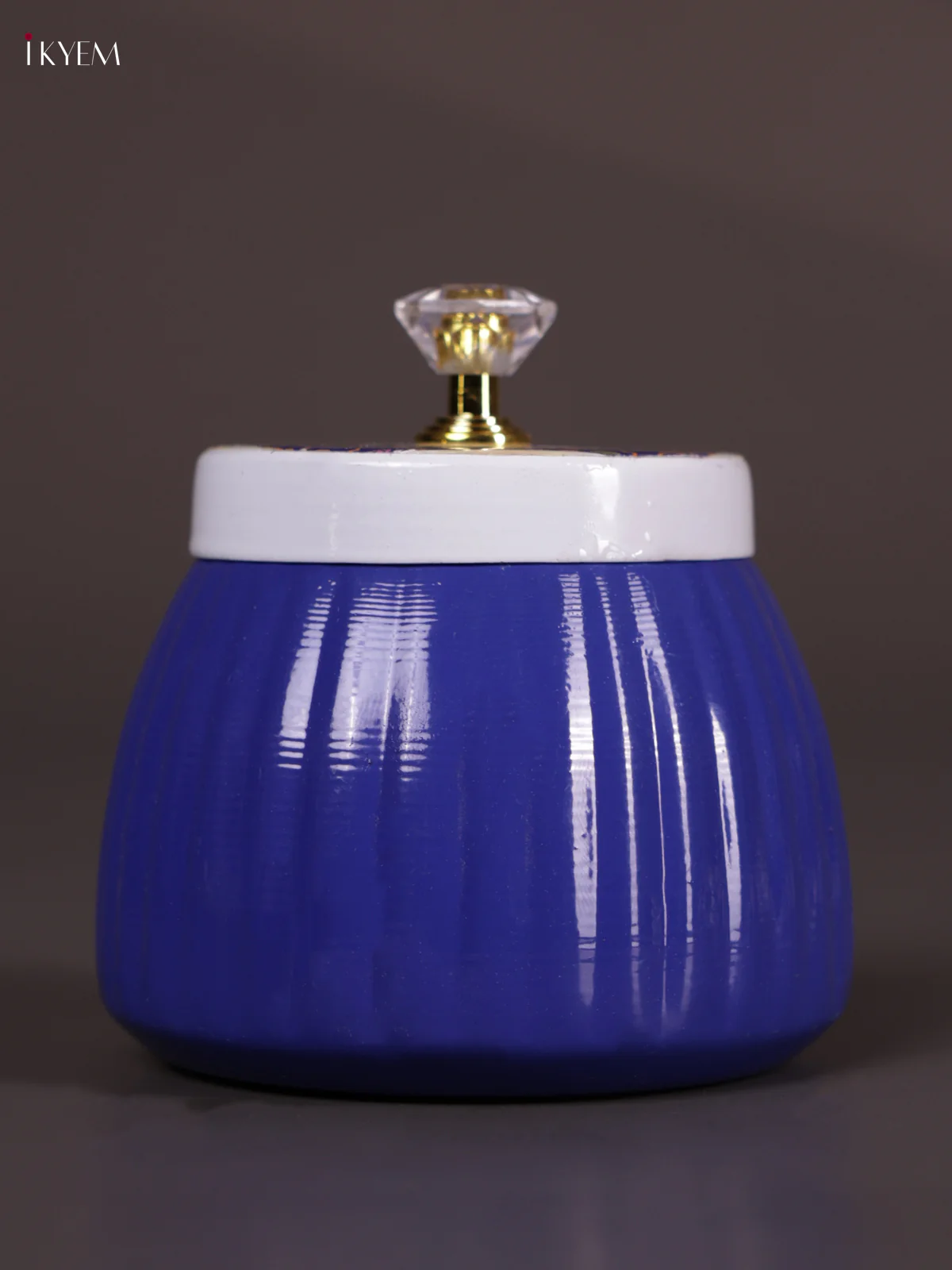 Metal Line Nuts Jar - Dark Blue - KEA2642 - Image 3