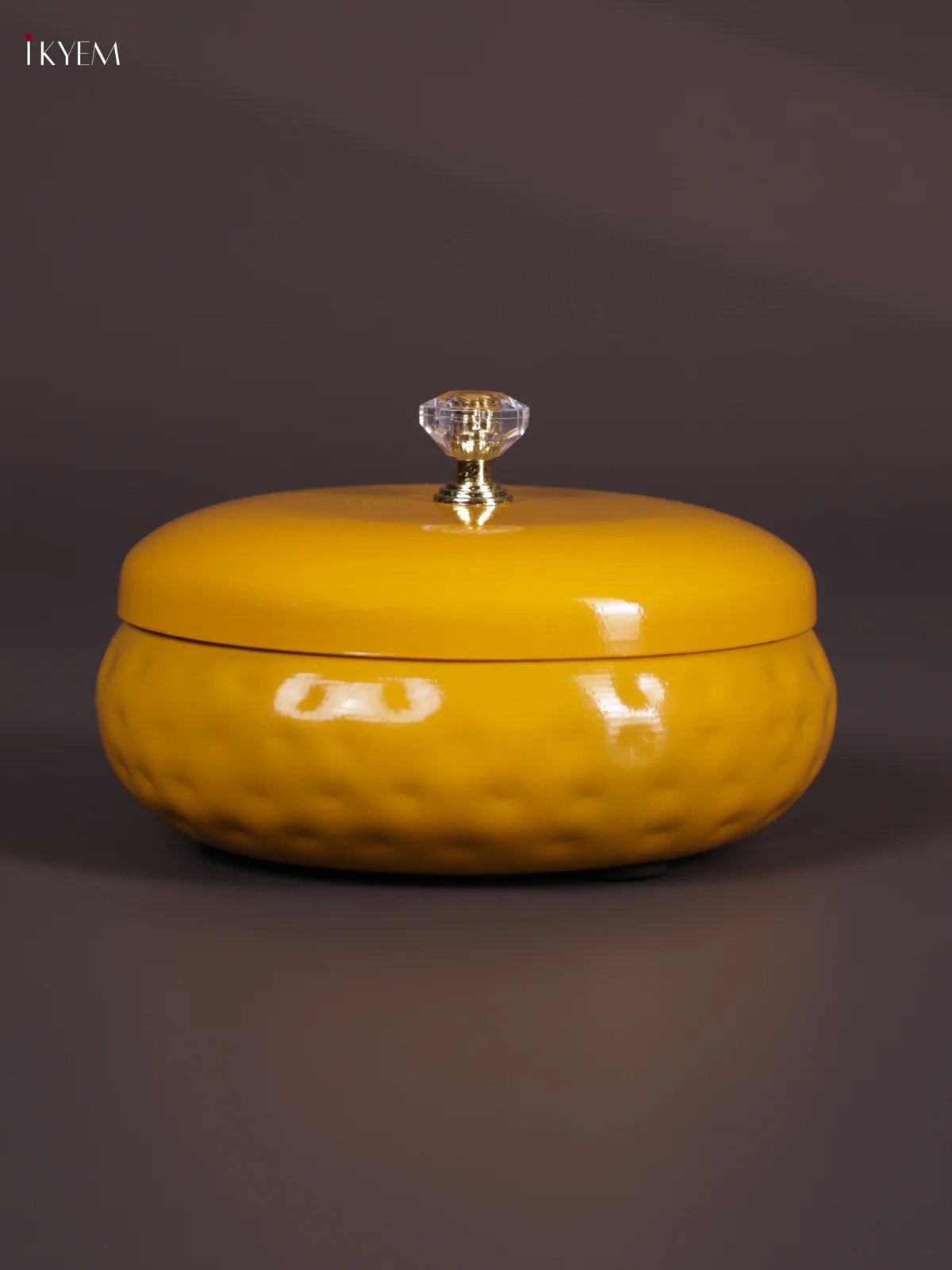 Metal Round Nuts Jar - (5x5) Yellow - KEA2648 - Image 3