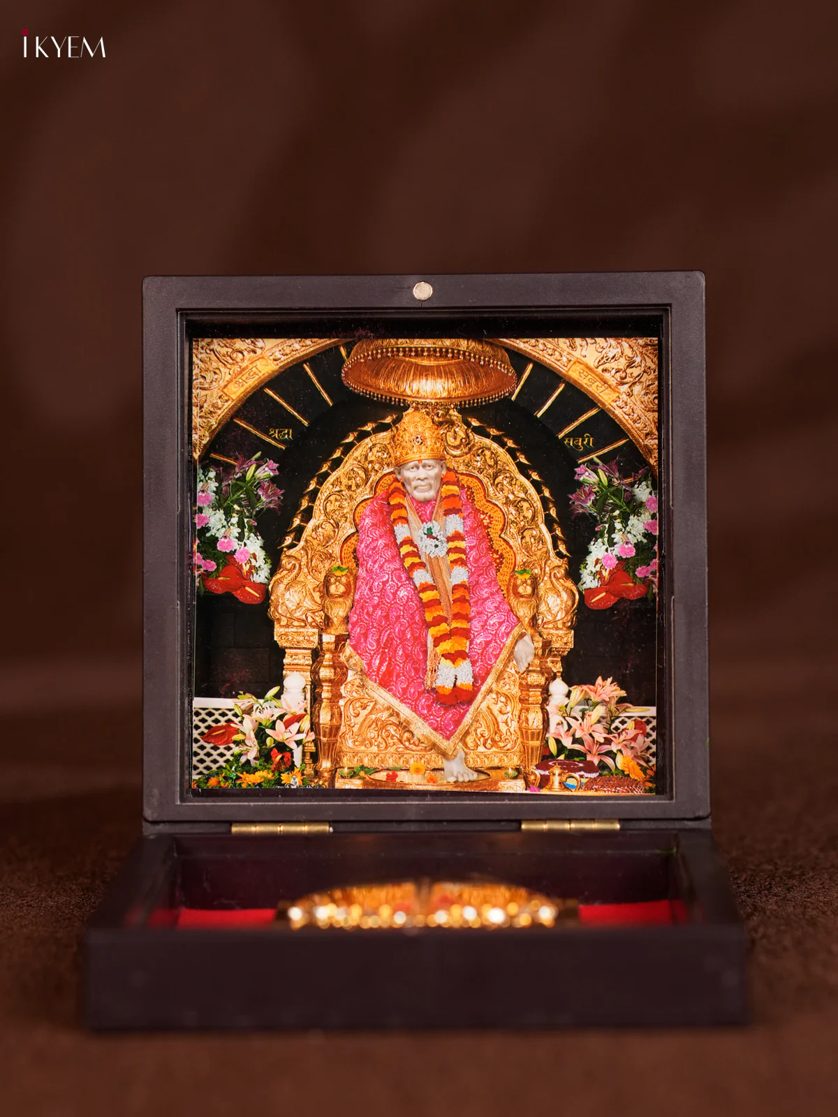 Paduka Box - Sai Baba - Pink & Golden - KEA2723