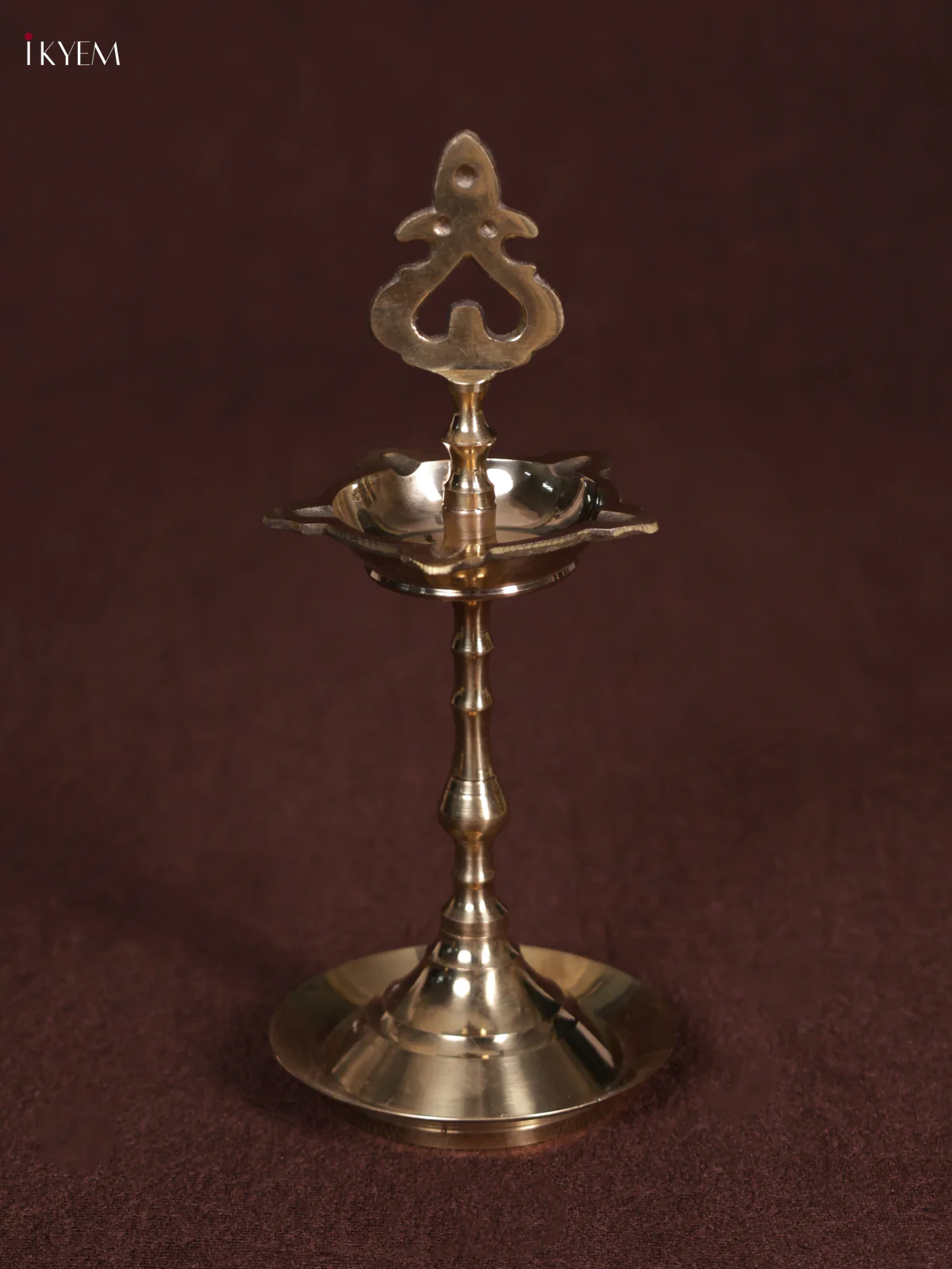 Brass Karaikudi Pirai Design Kuthu Vilakku - Set of 2 - 7 inch - KEA2902 - Image 2
