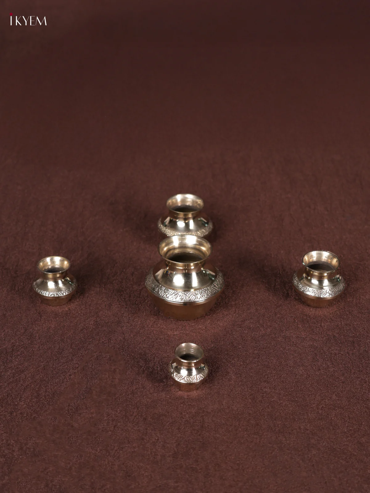 Brass Kubera Kalash set - set of 5 - KEA2913 - Image 2