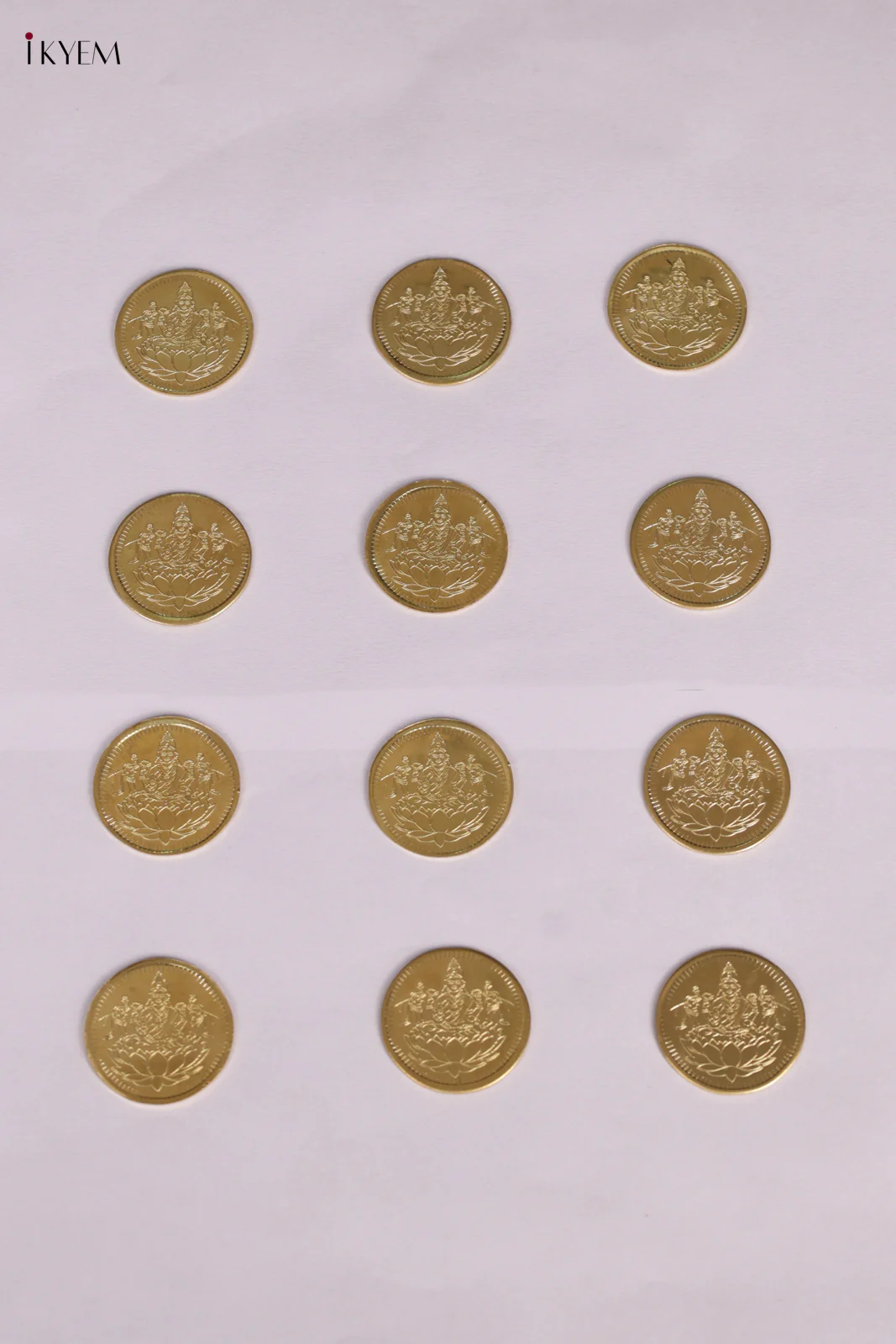 Brass Lakshmi Kubera Coins with Kubera Numbers - KEA2938