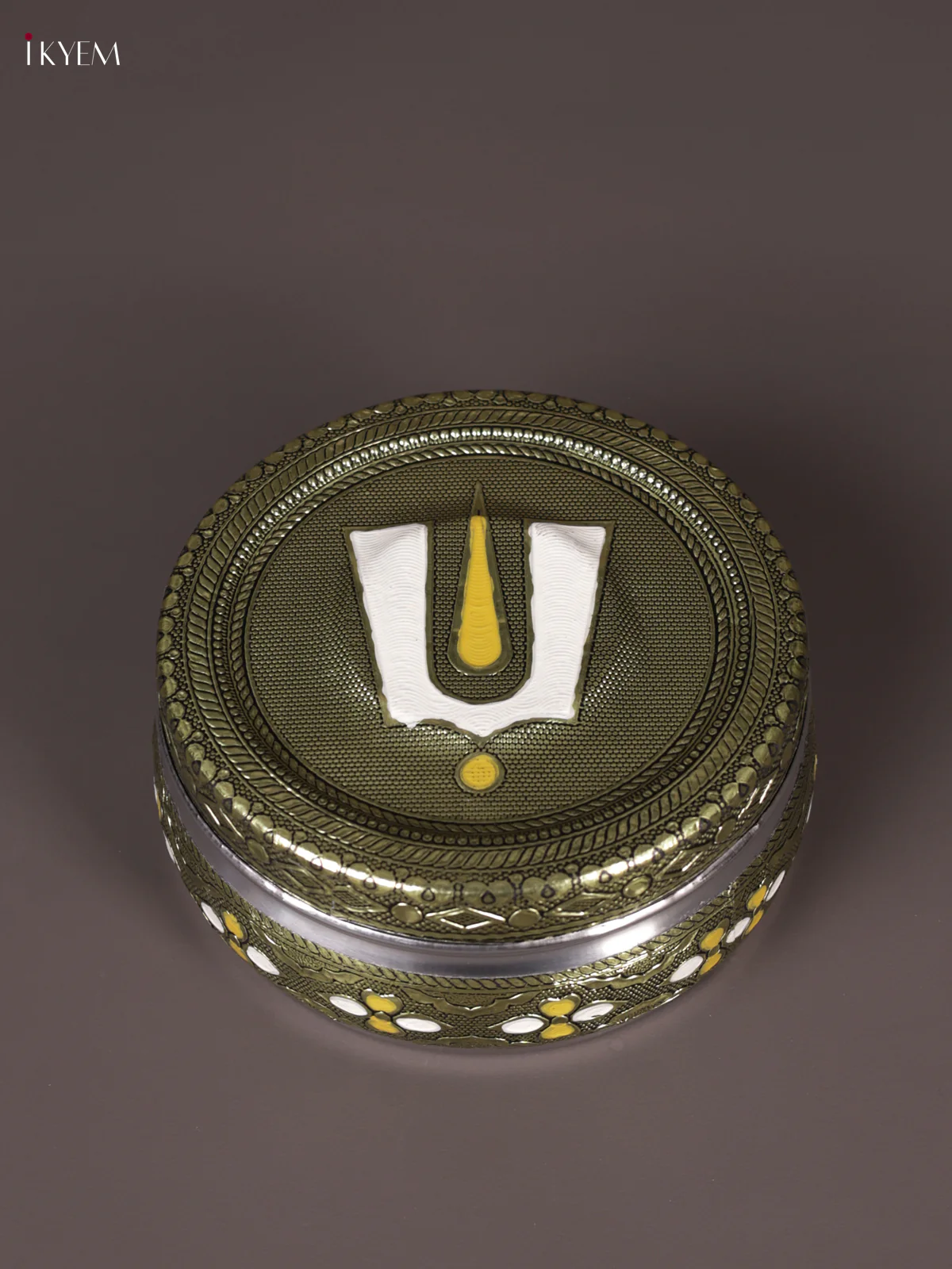 Meenakari Dabba Namam Design - (4×4) - KEA3021