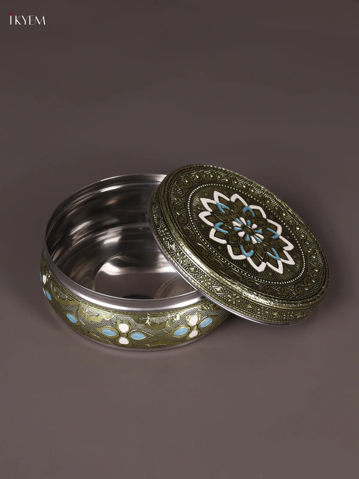 Meenakari Dabba Floral Design - (6×6) - KEA3026 - Image 2