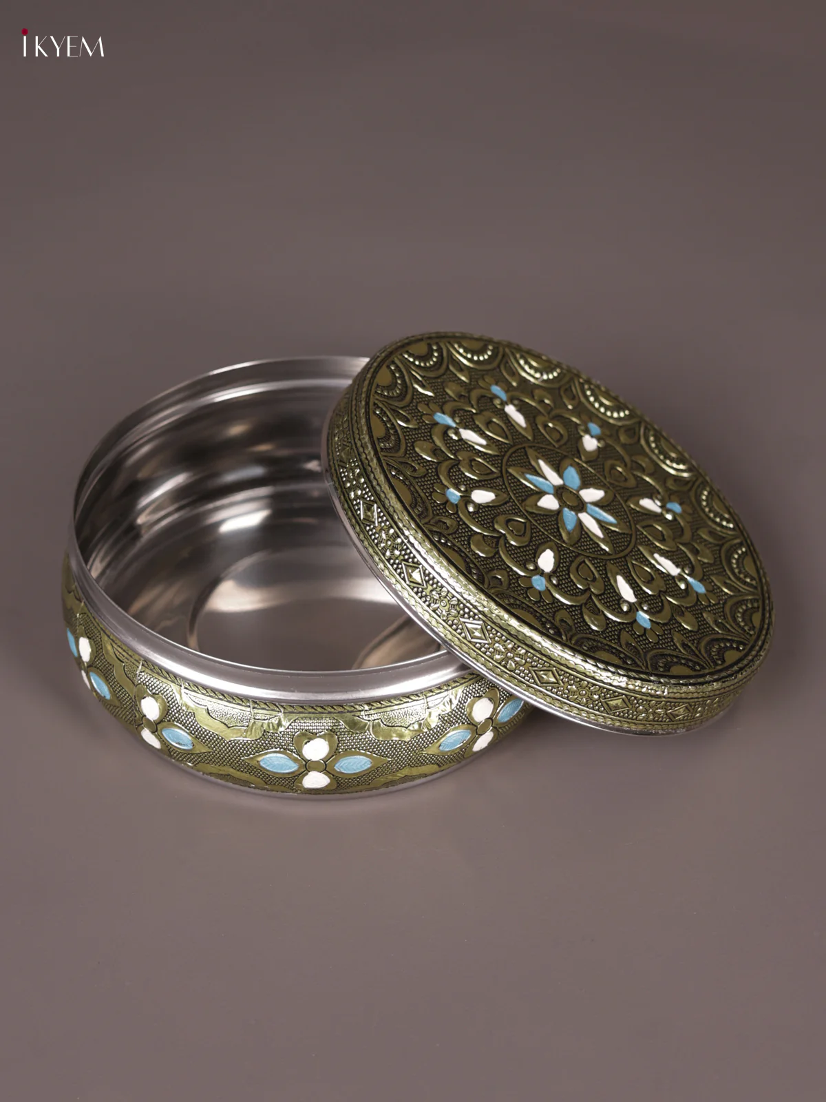 Meenakari Dabba Flower Design - (6×6) - KEA3028 - Image 2