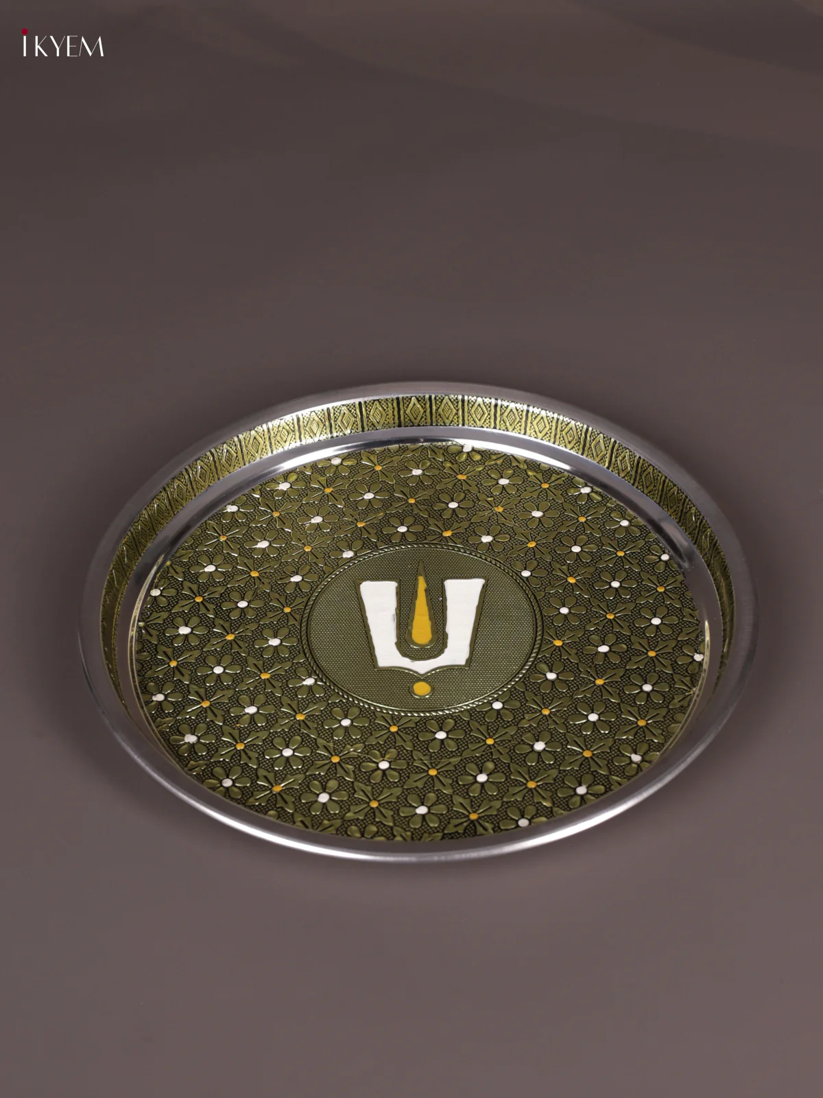 Meenakri Plate Namam Design - (8×8) - KEA3035