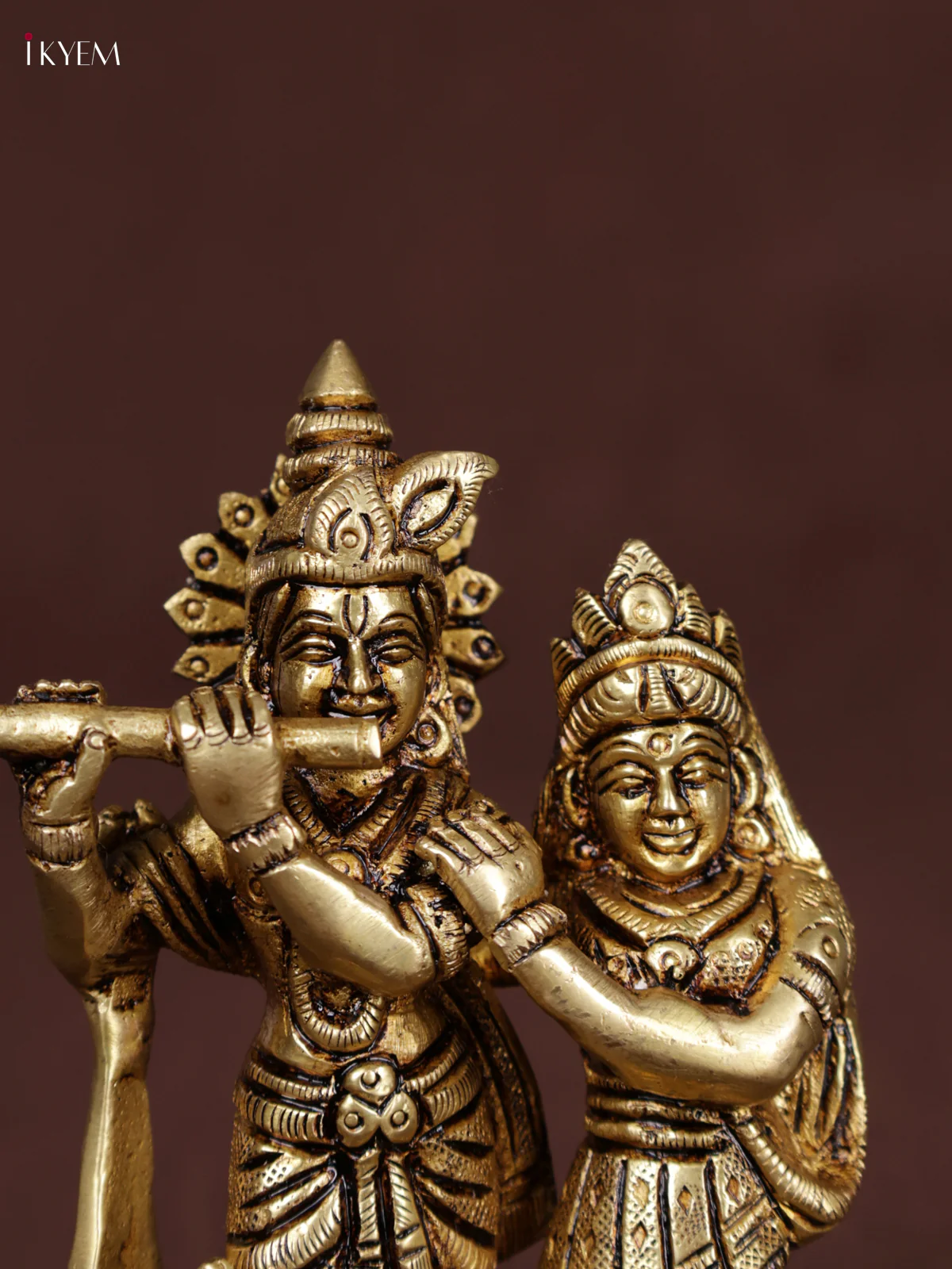 Brass Radha Krishan Statue - KEA3115 - Image 2