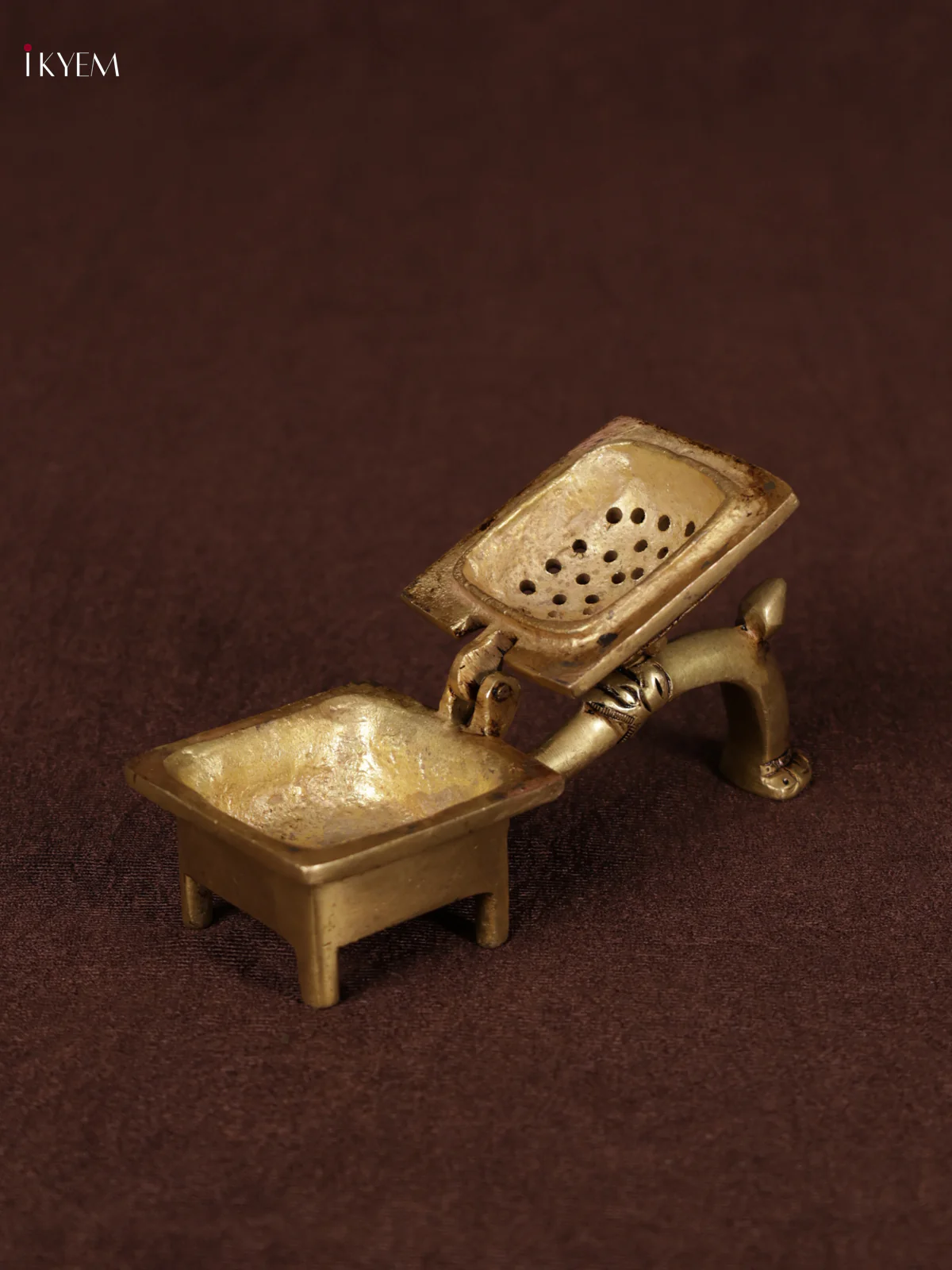 Brass Dhoop Dhani for Pooja | Traditional Sambrani Holder - KEA3123 - Image 2