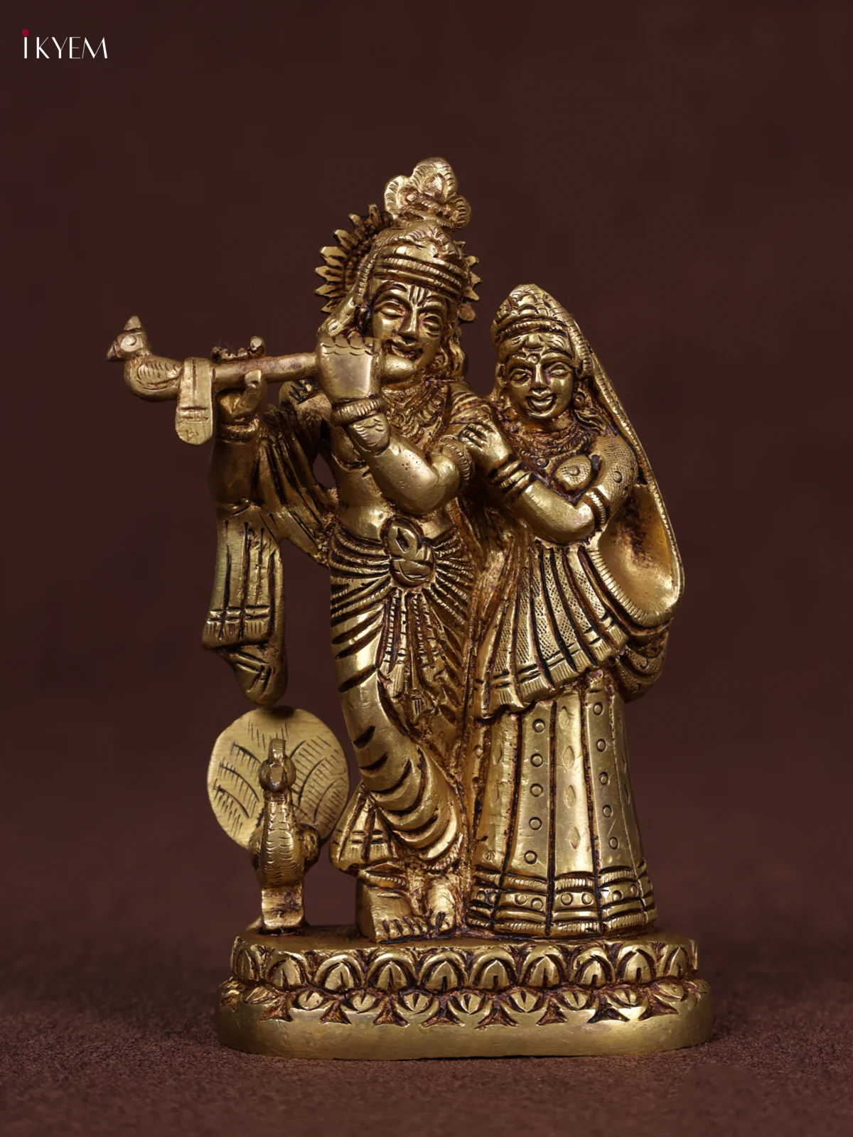 Brass Radha Krishan Statue - KEA3135