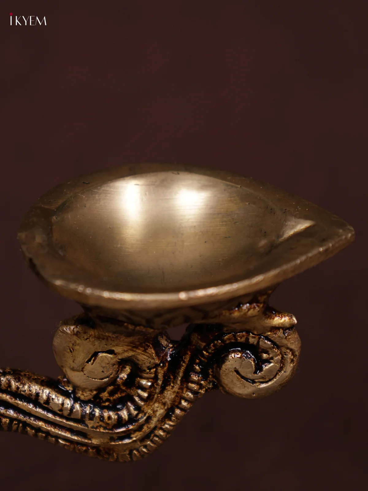 Brass Peacock Diya with Bell - KEA3138 - Image 2