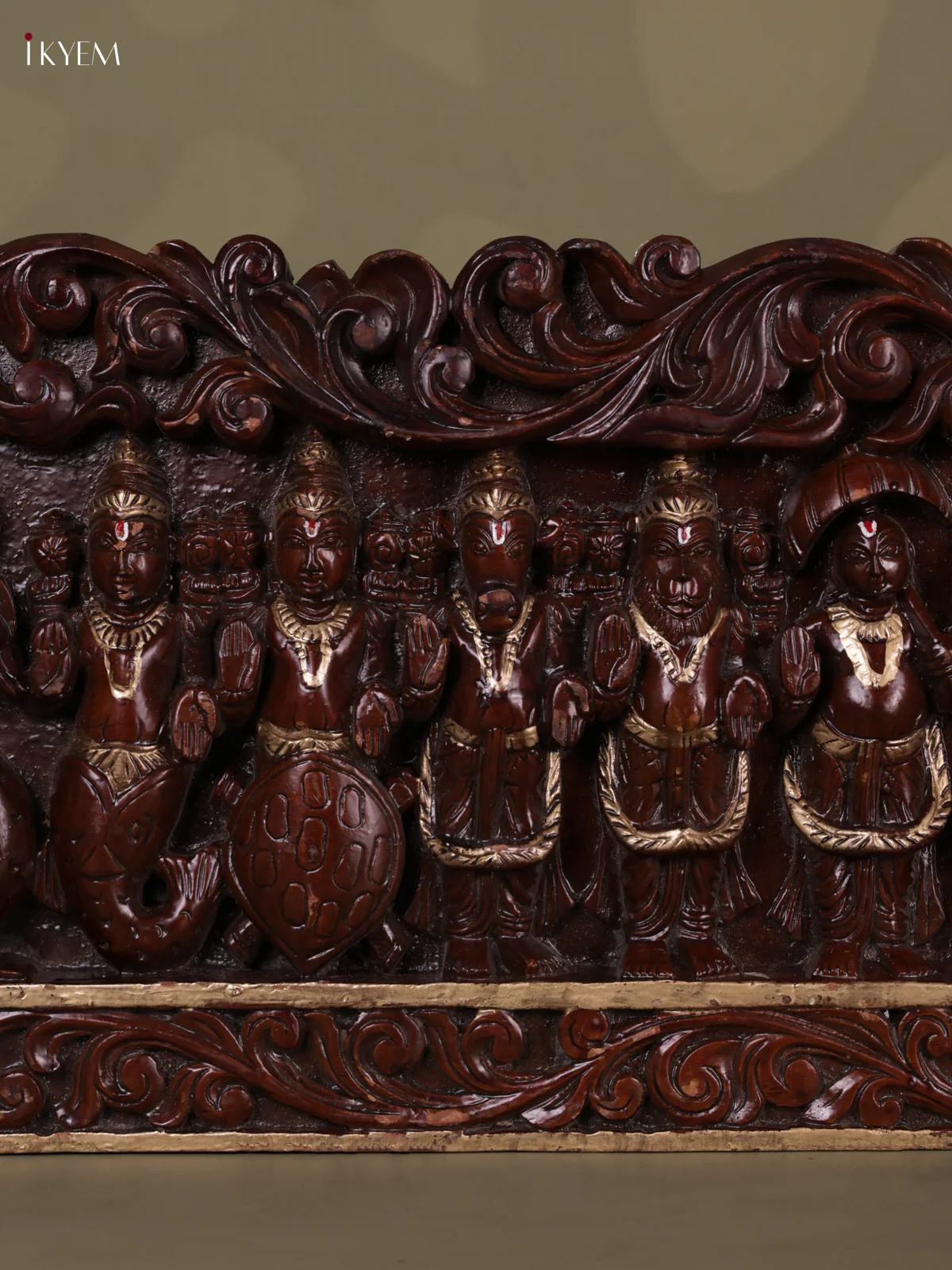 Wooden Dasavatharam Panel - KEB0622 - Image 5
