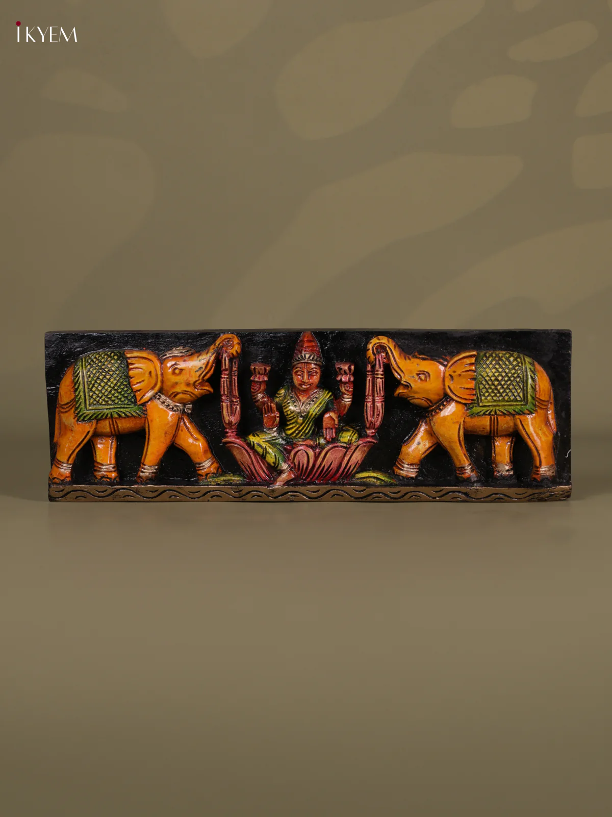 Wooden Gaja Lakshmi Panel - KEB0628