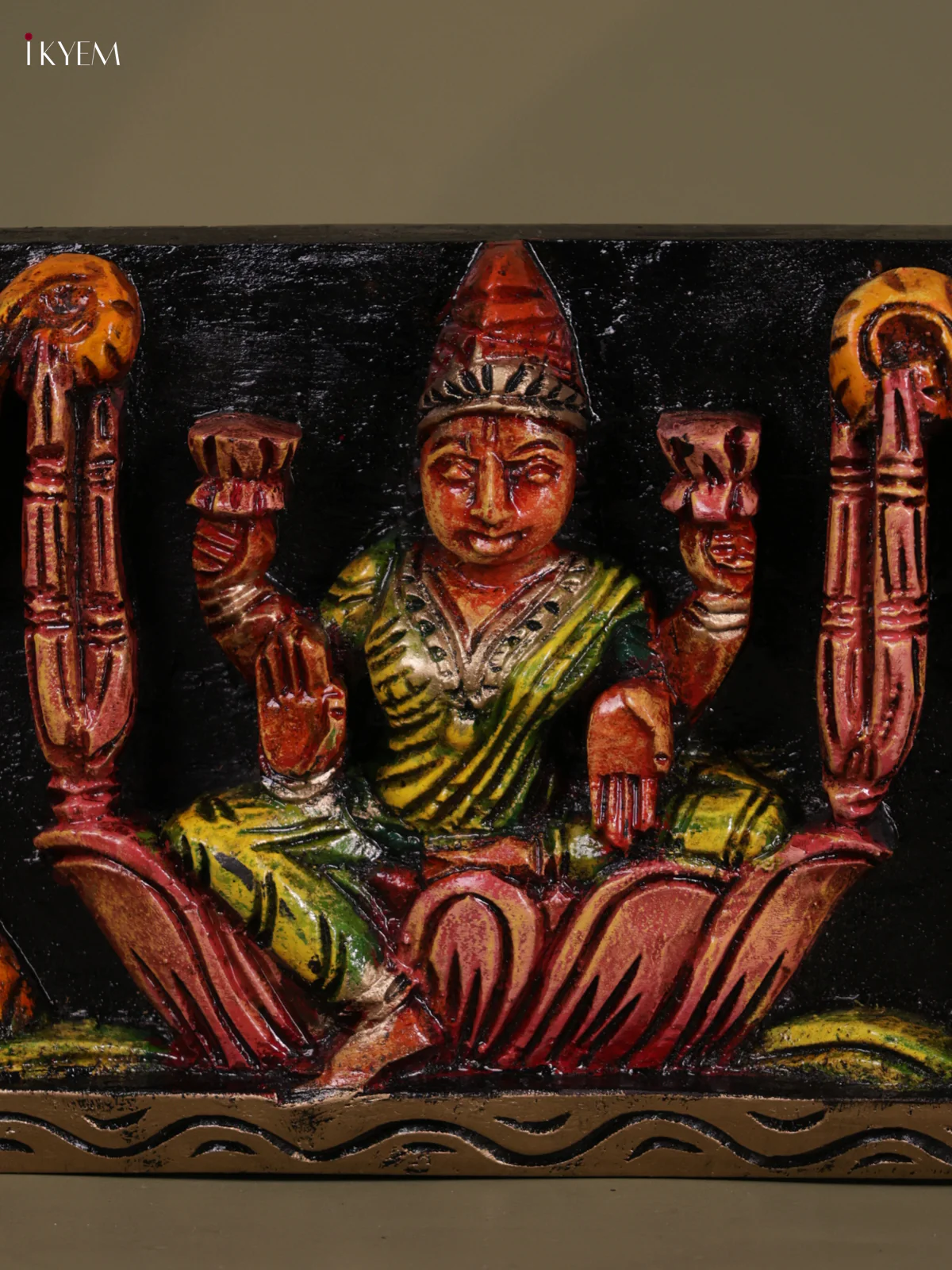 Wooden Gaja Lakshmi Panel - KEB0628 - Image 2