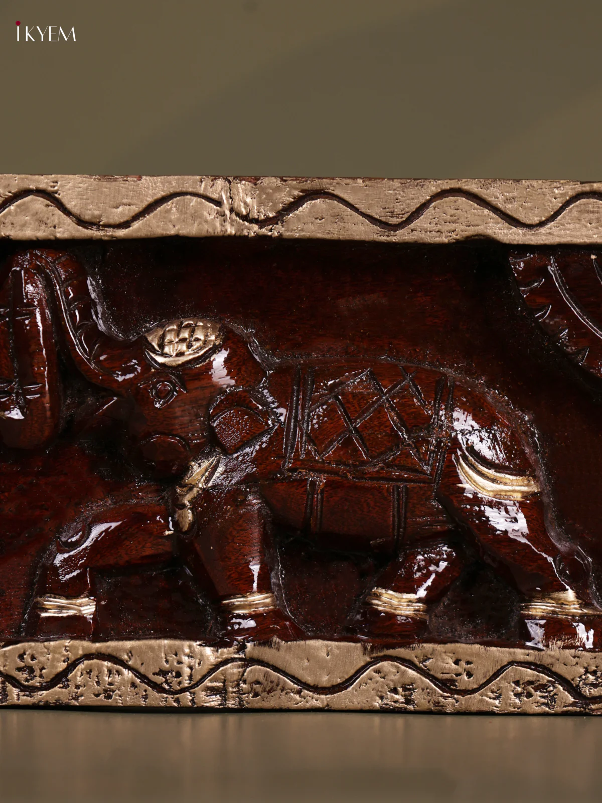 Wooden Hand carved Painted - Lakshmi Panel - KEB0630 - Image 2