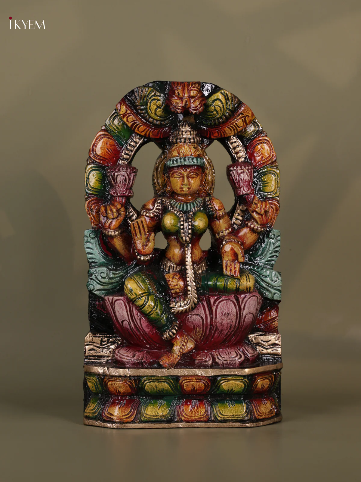 Wooden Hand Carved painted - Lakshmi Panel - KEB0701