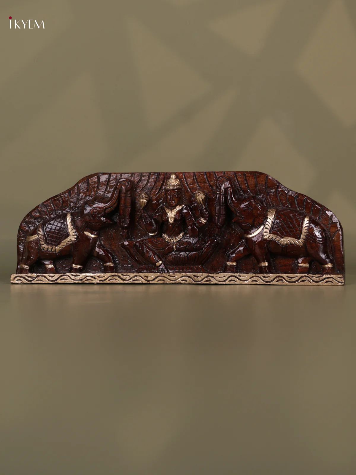 Wooden Gaja Lakshmi Panel - (8x24) - KEB0719 - Image 5