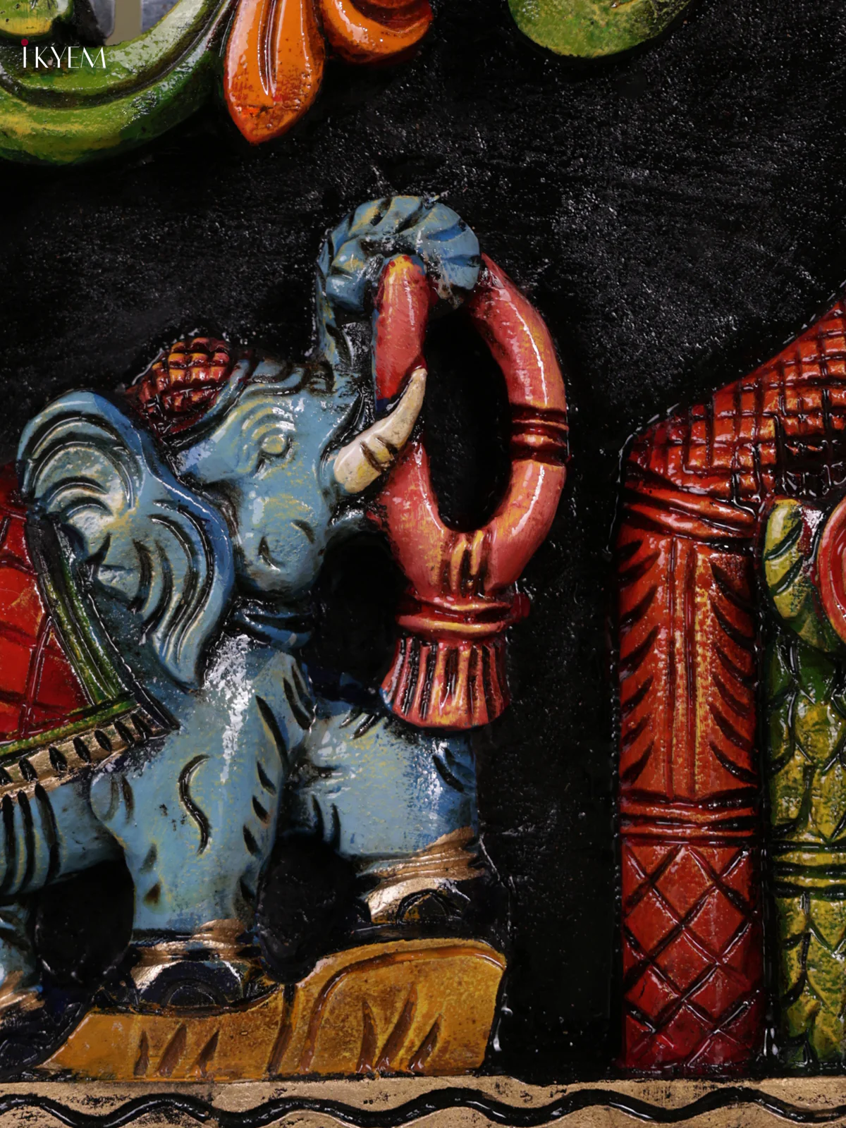 Wooden Hand Carved Painting - Balaji Panel - (10x24) - KEB0720 - Image 4