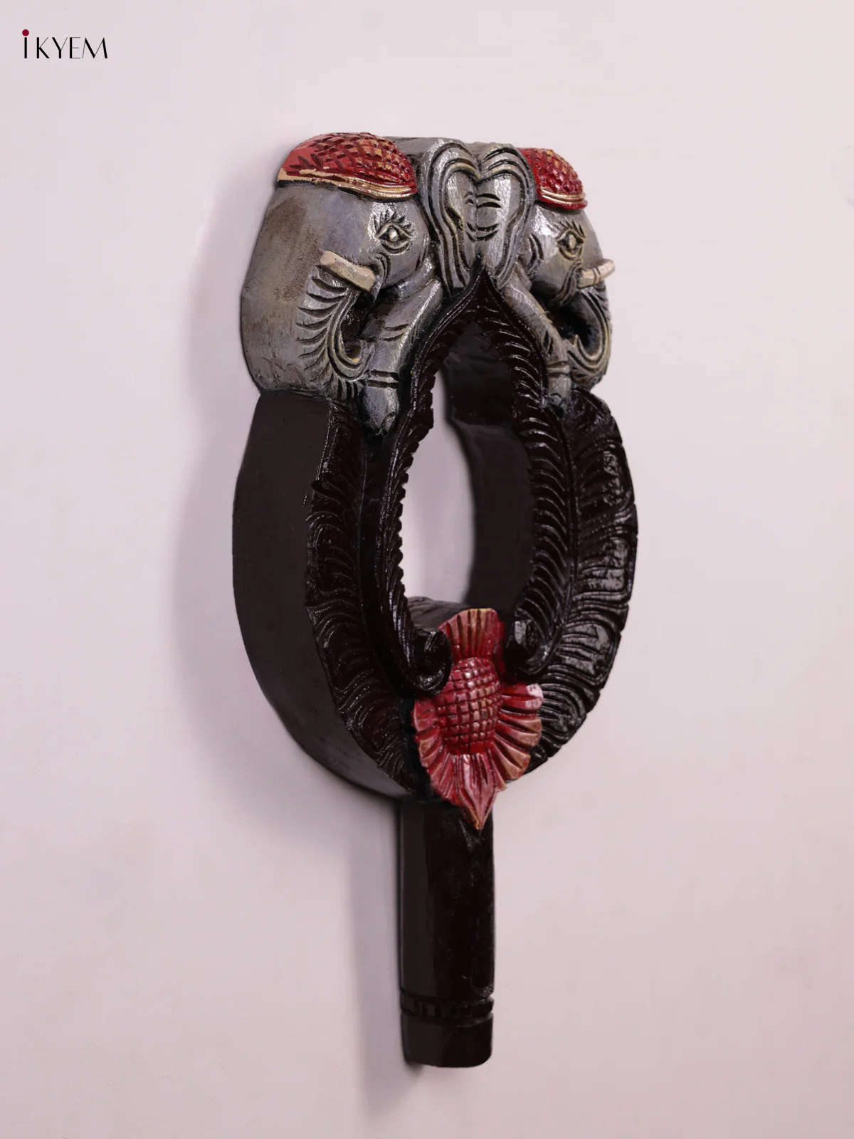 Wooden Hand Carved Painted - Elephant Mirror/Wall Frame - KEB0911 - Image 3
