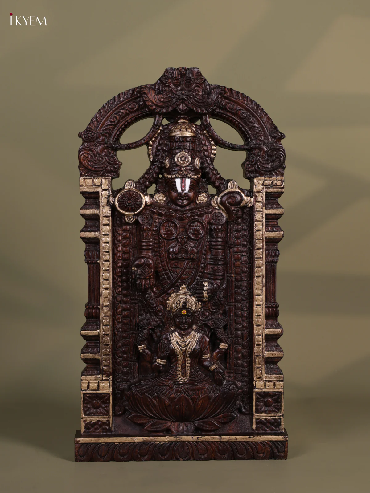 Wooden Balaji & Lakshmi - Panel - KEB0925
