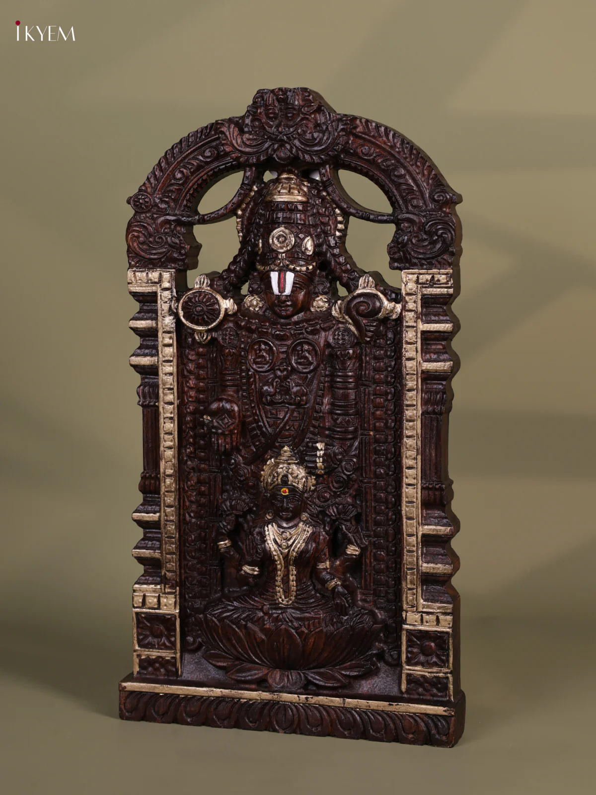 Wooden Balaji & Lakshmi - Panel - KEB0925 - Image 2