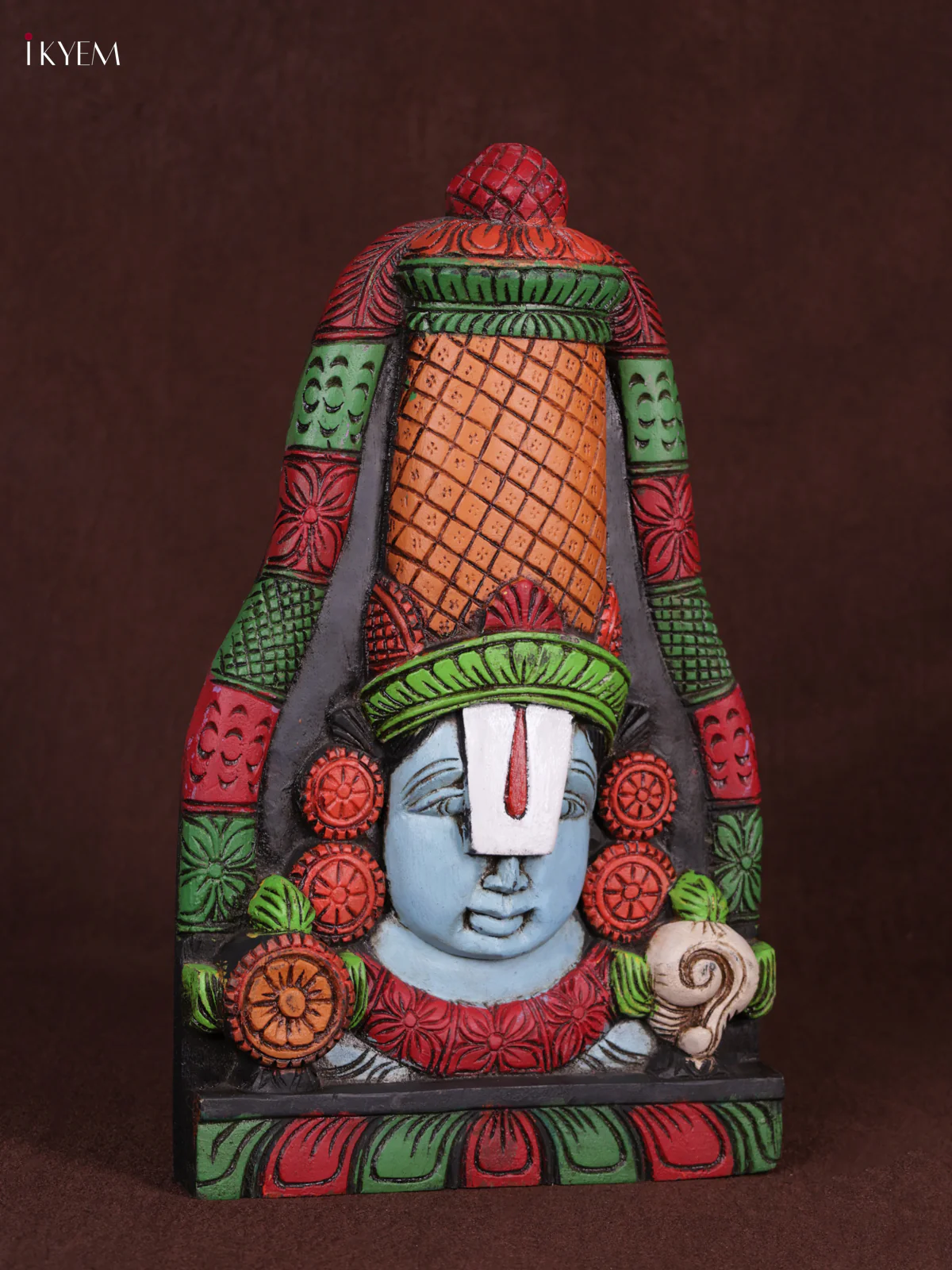 Wooden Hand Carved Painted - Balaji Panel - KEB0939 - Image 3