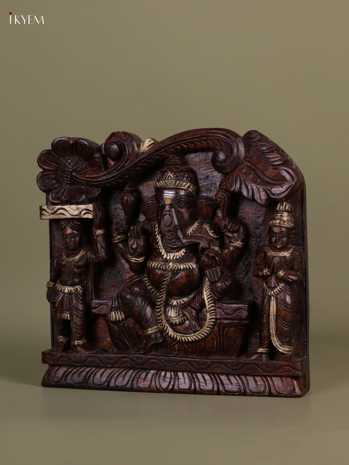 Wooden -Ganesha Panel - (12x12) - KEB0996 - Image 2