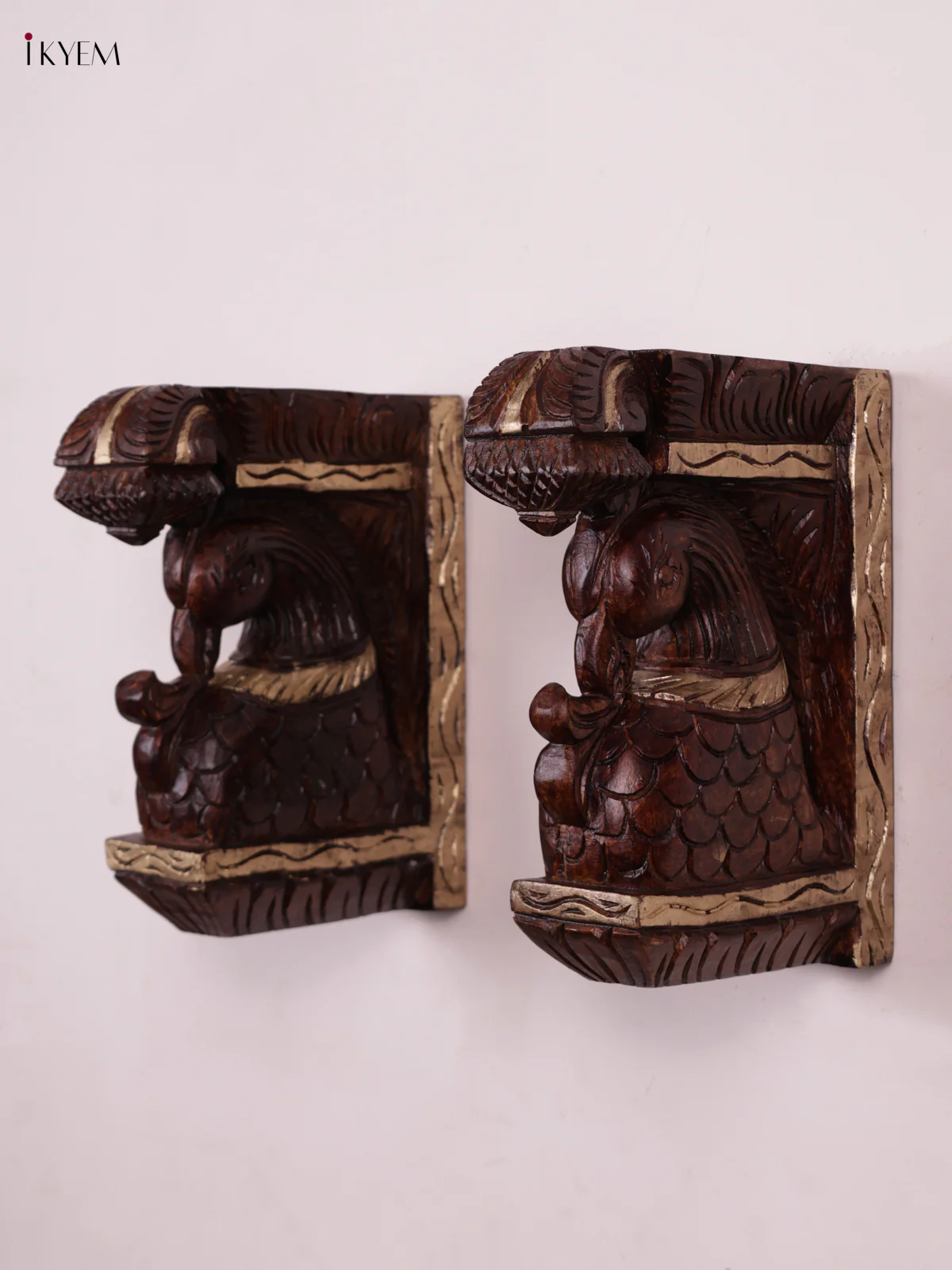 Wooden - Parrot Wall Bracket - Set OF - 2 - KEB1001