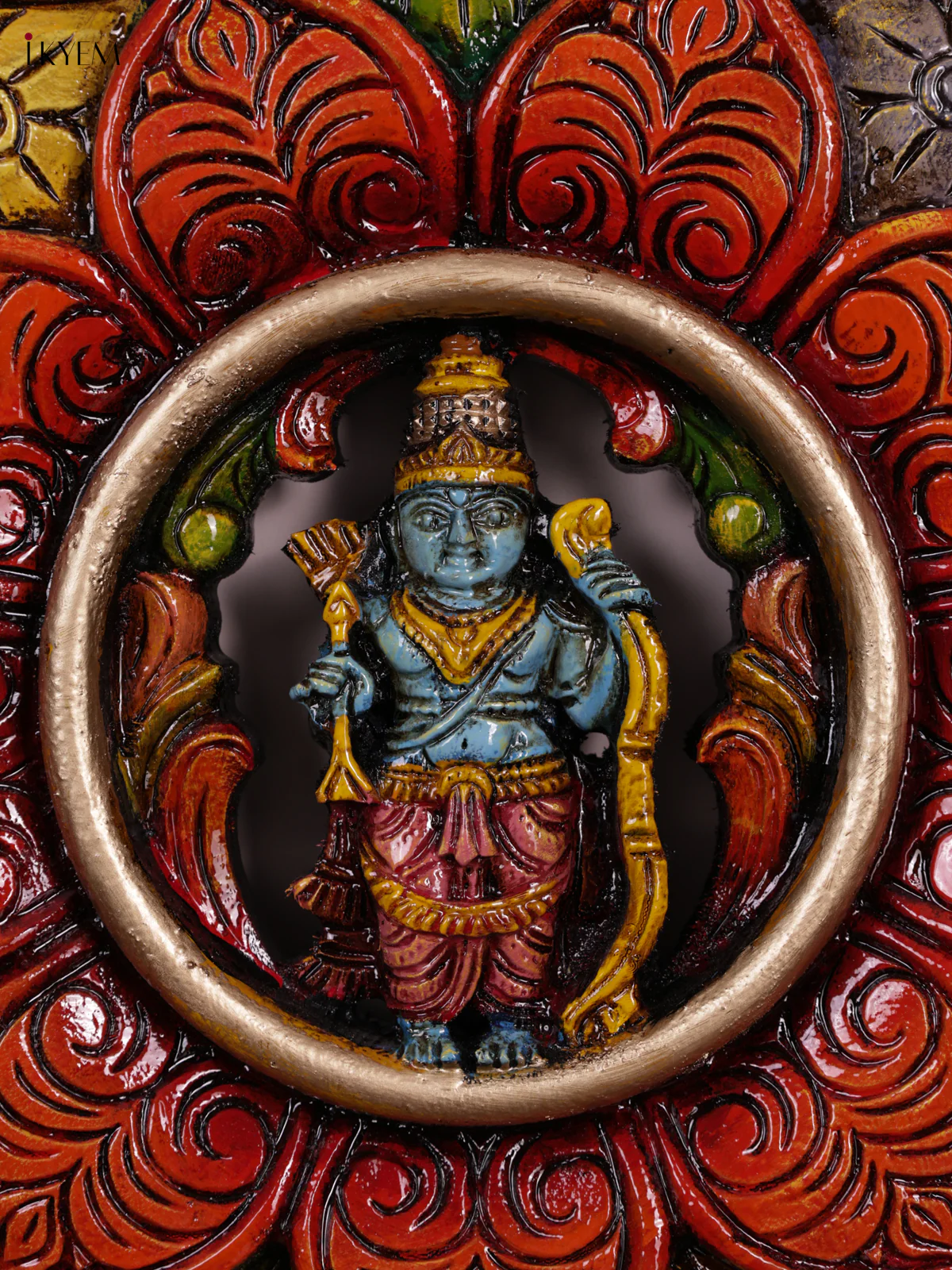 Wooden Hand Carved Painted - Dasavatharam - (36x36) - KEB1006 - Image 3