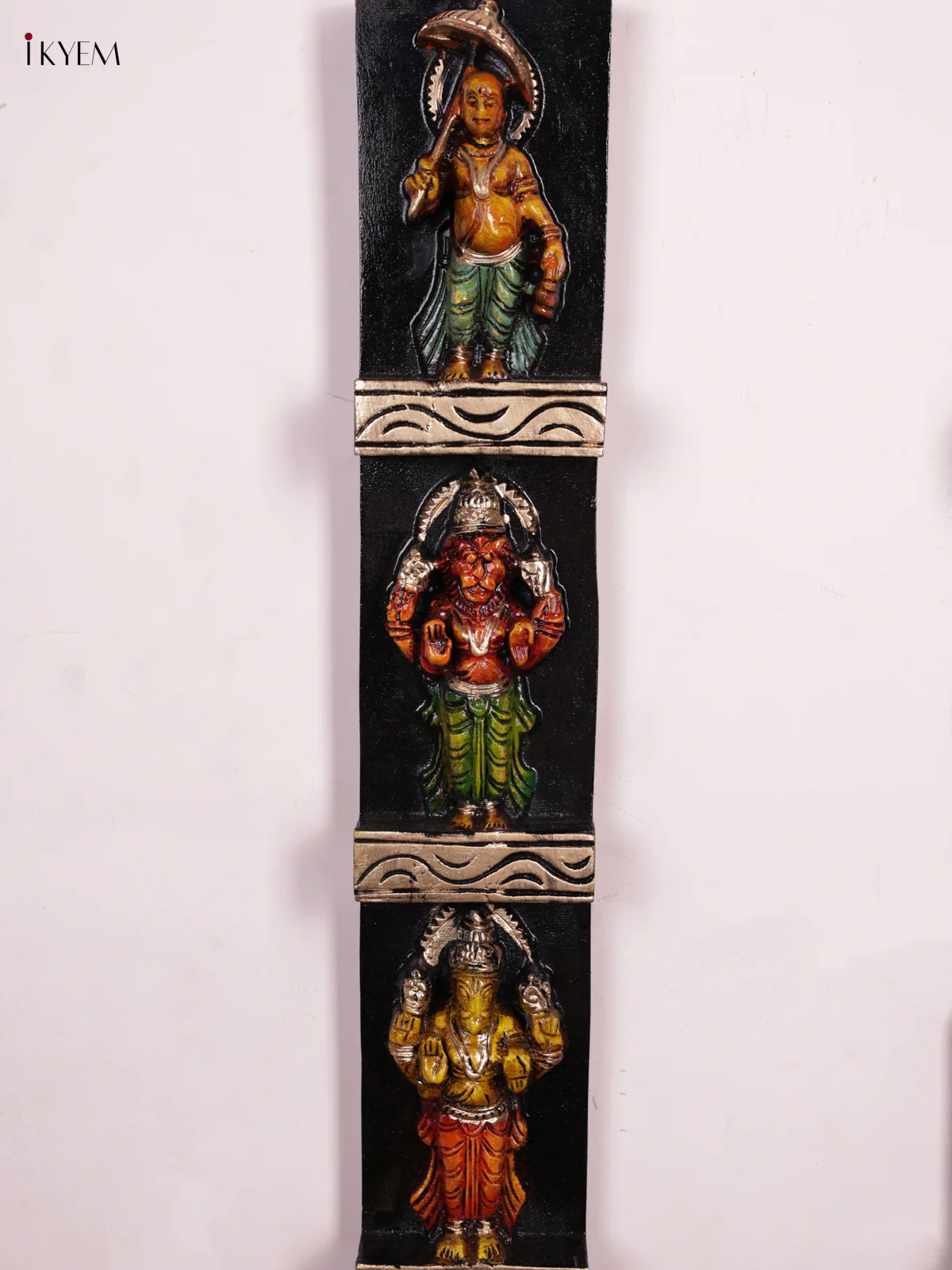 Hand-Painted Wooden Vertical Dasavatharam Panel Set - KEB1103 - Image 4
