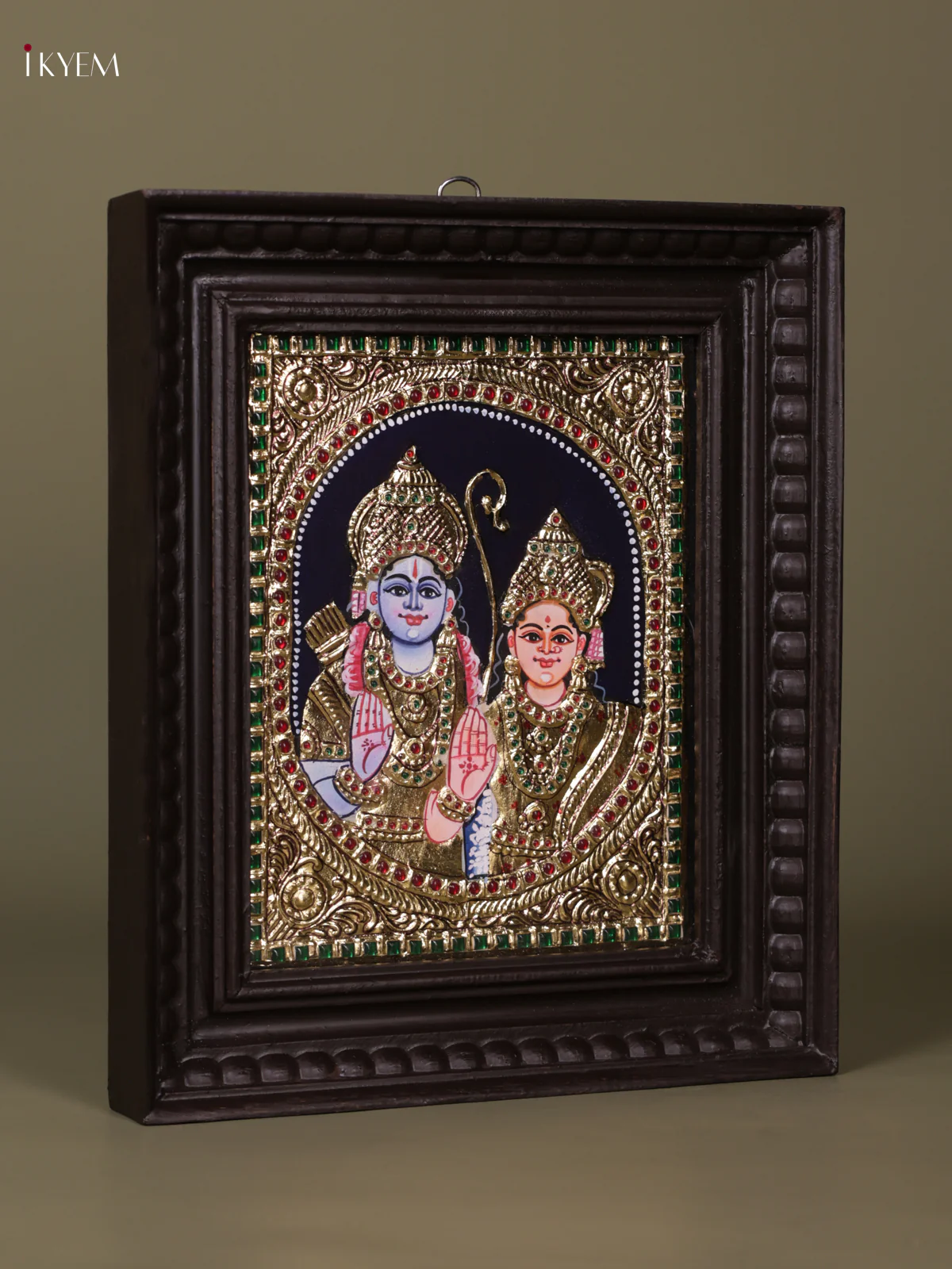 Ram Sita Tanjore painting (13*11) - KEB1201 - Image 3