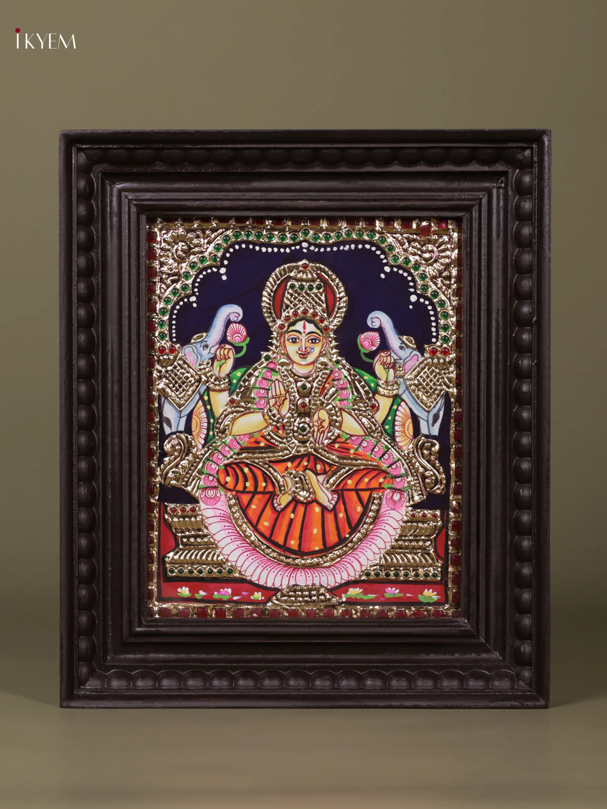 Gajalakshmi Tanjore painting (13*11) - KEB1210