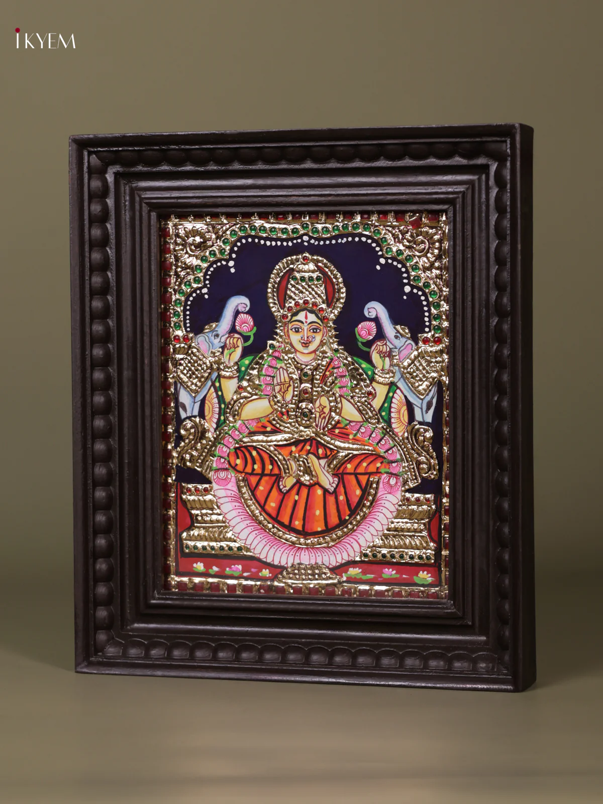 Gajalakshmi Tanjore painting (13*11) - KEB1210 - Image 2