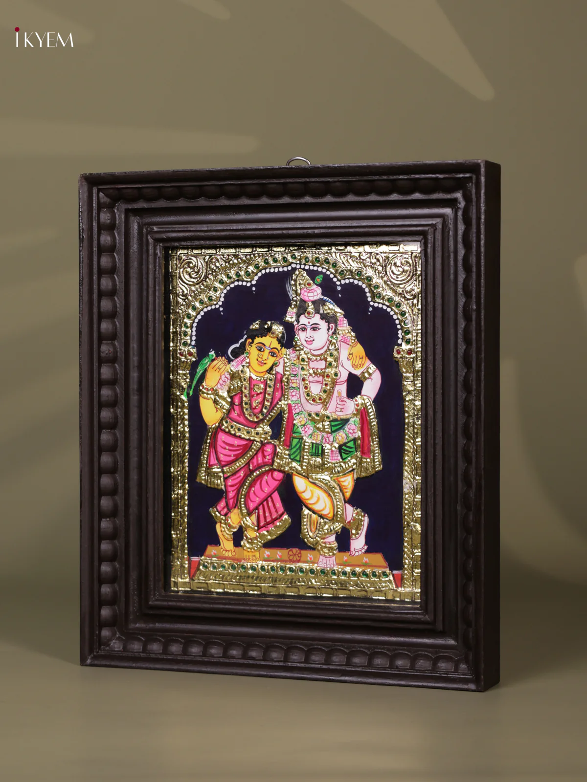 Radha Krishna Tanjore painting (13*11) - KEB1222 - Image 2