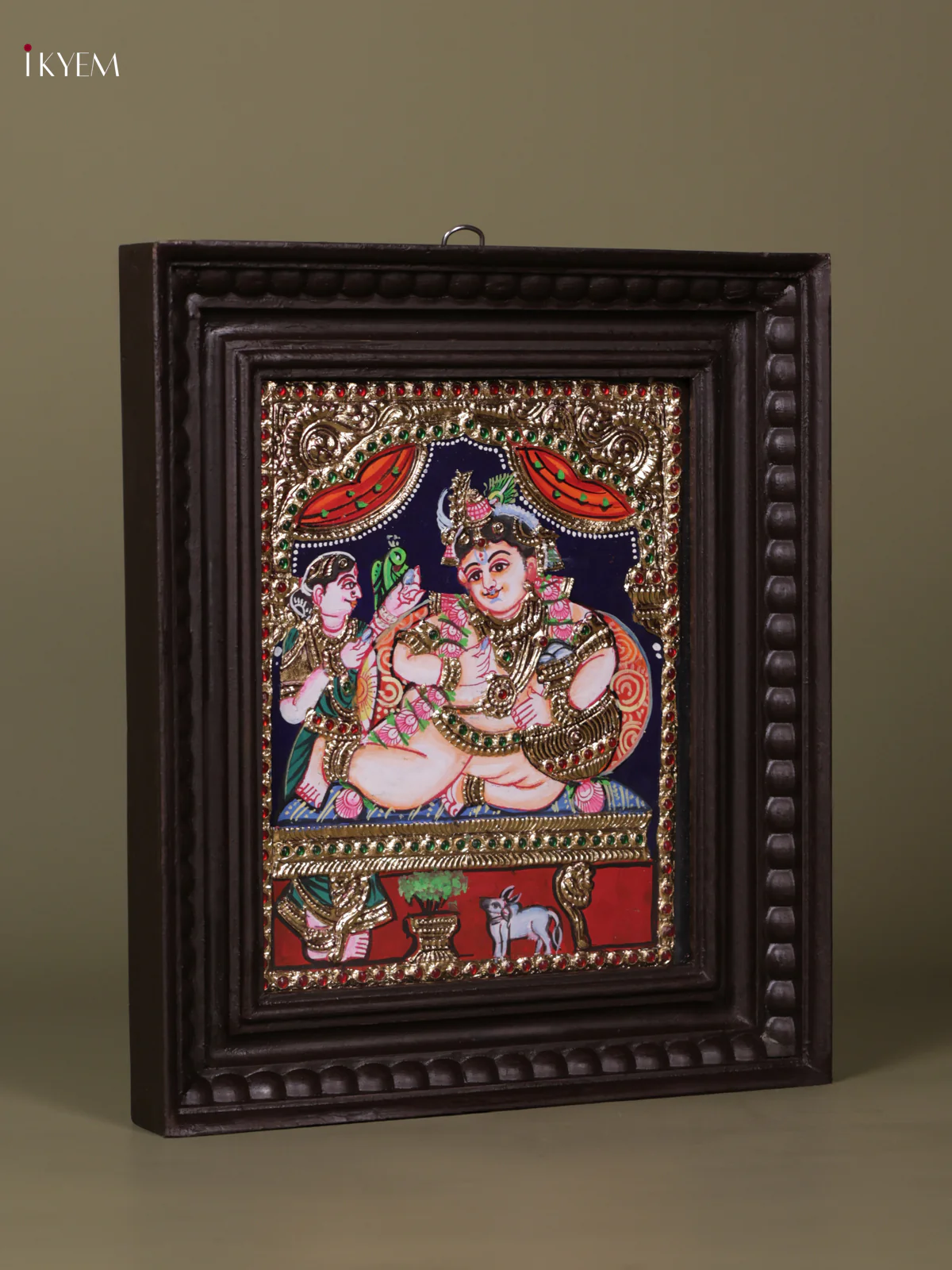 Butter Krishna Tanjore painting (13*11) - KEB1227 - Image 3
