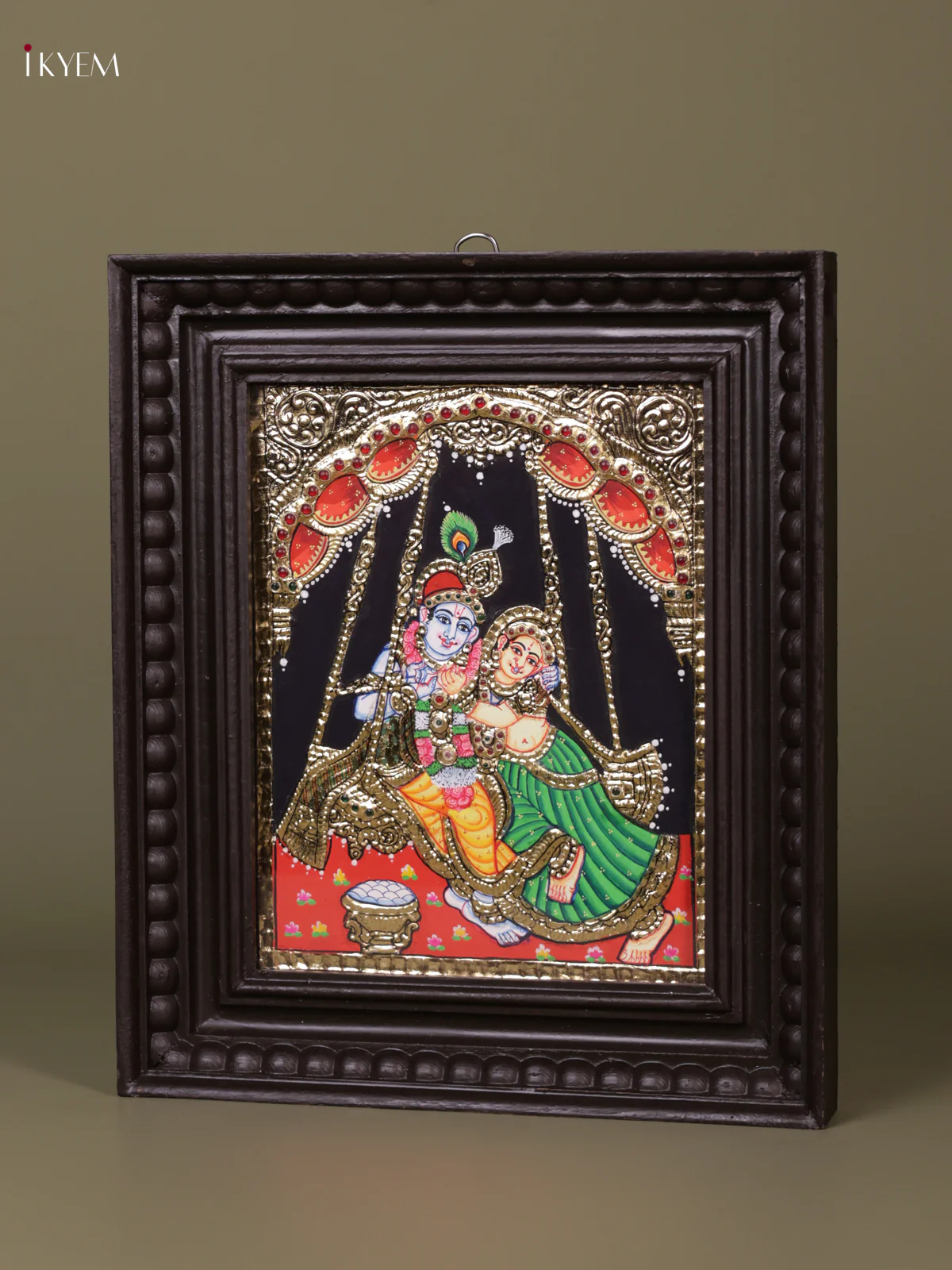 Radha Krishna Tanjore painting (13*11) - KEB1230 - Image 2