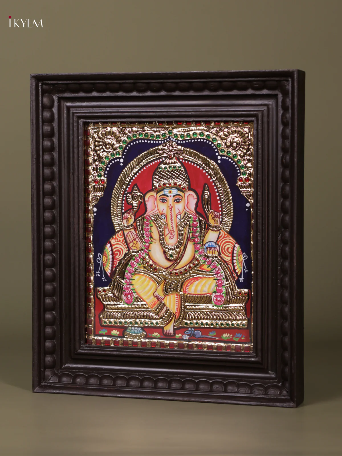 Ganesha Tanjore painting (13*11) - KEB1239 - Image 2