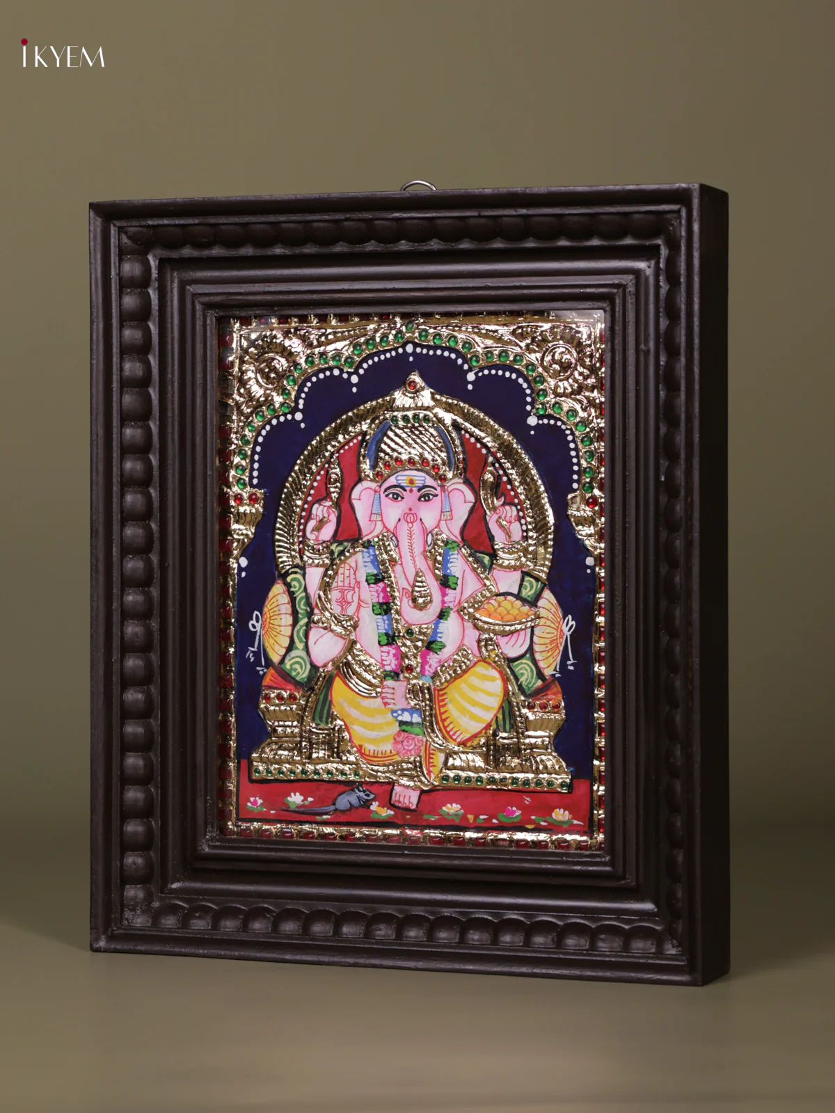 Ganesha Tanjore painting (13*11) - KEB1240 - Image 2