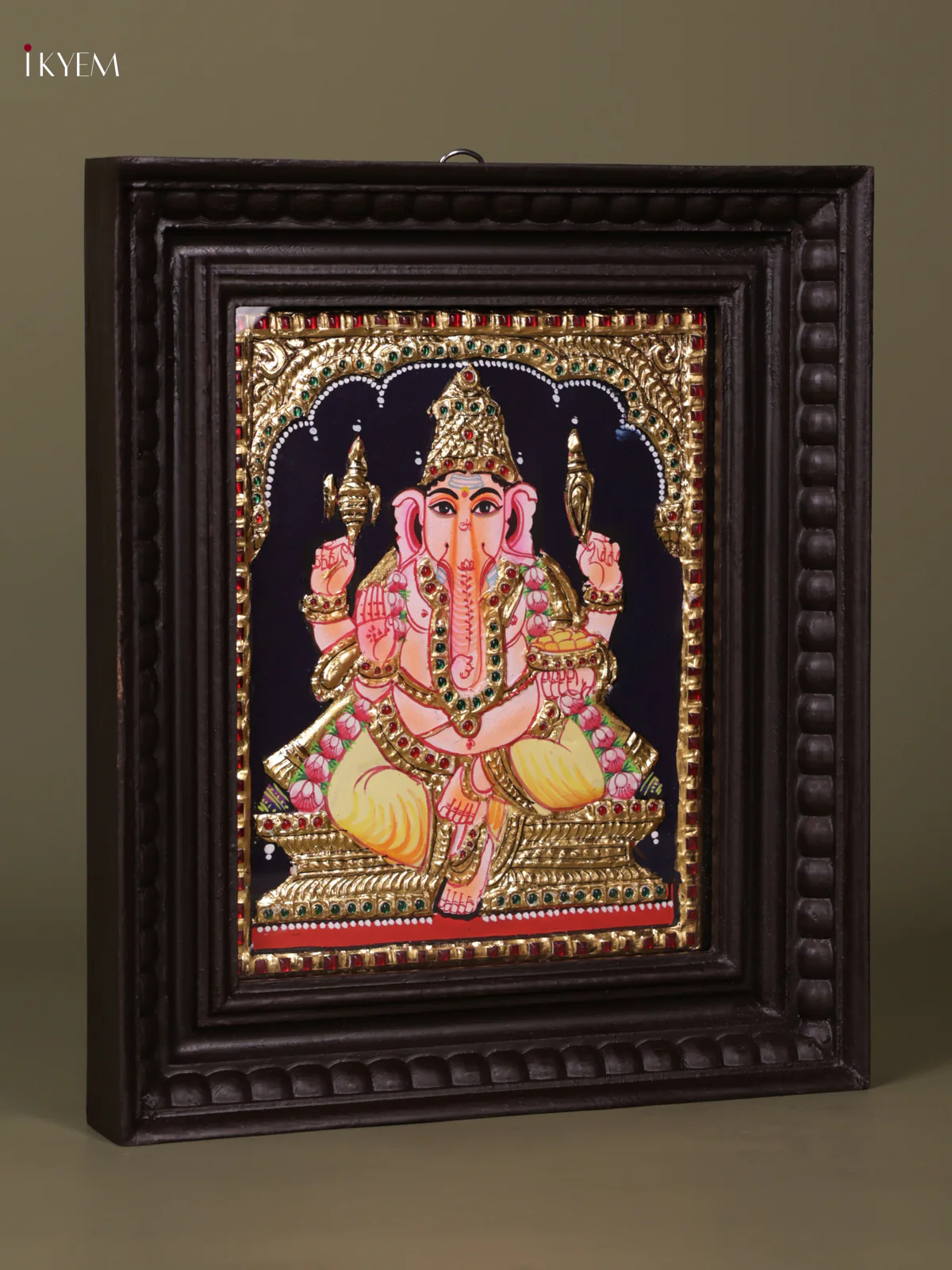 Ganesha Tanjore painting (13*11) - KEB1241 - Image 3
