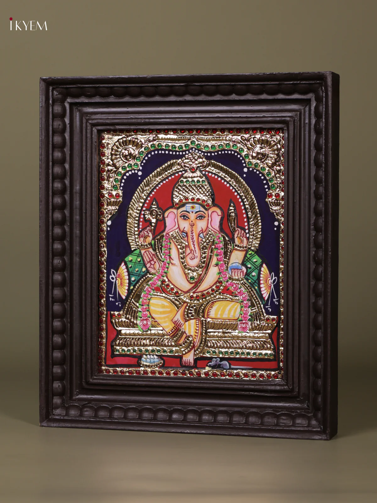 Ganesha Tanjore painting (13*11) - KEB1243 - Image 2