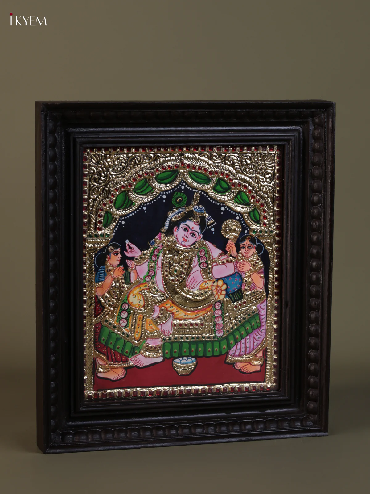 Krishna Tanjore painting (15*13) - KEB1277 - Image 2