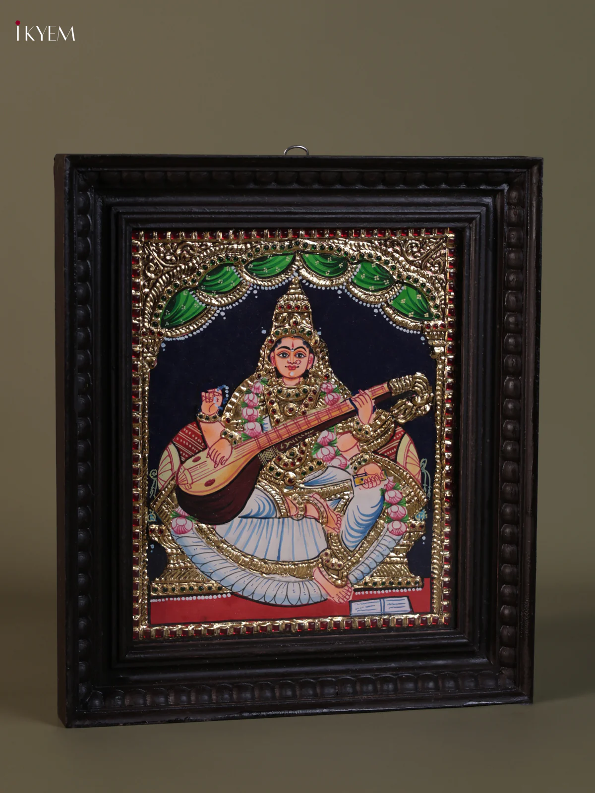 Saraswathi Tanjore painting (15*13) - KEB1281 - Image 2