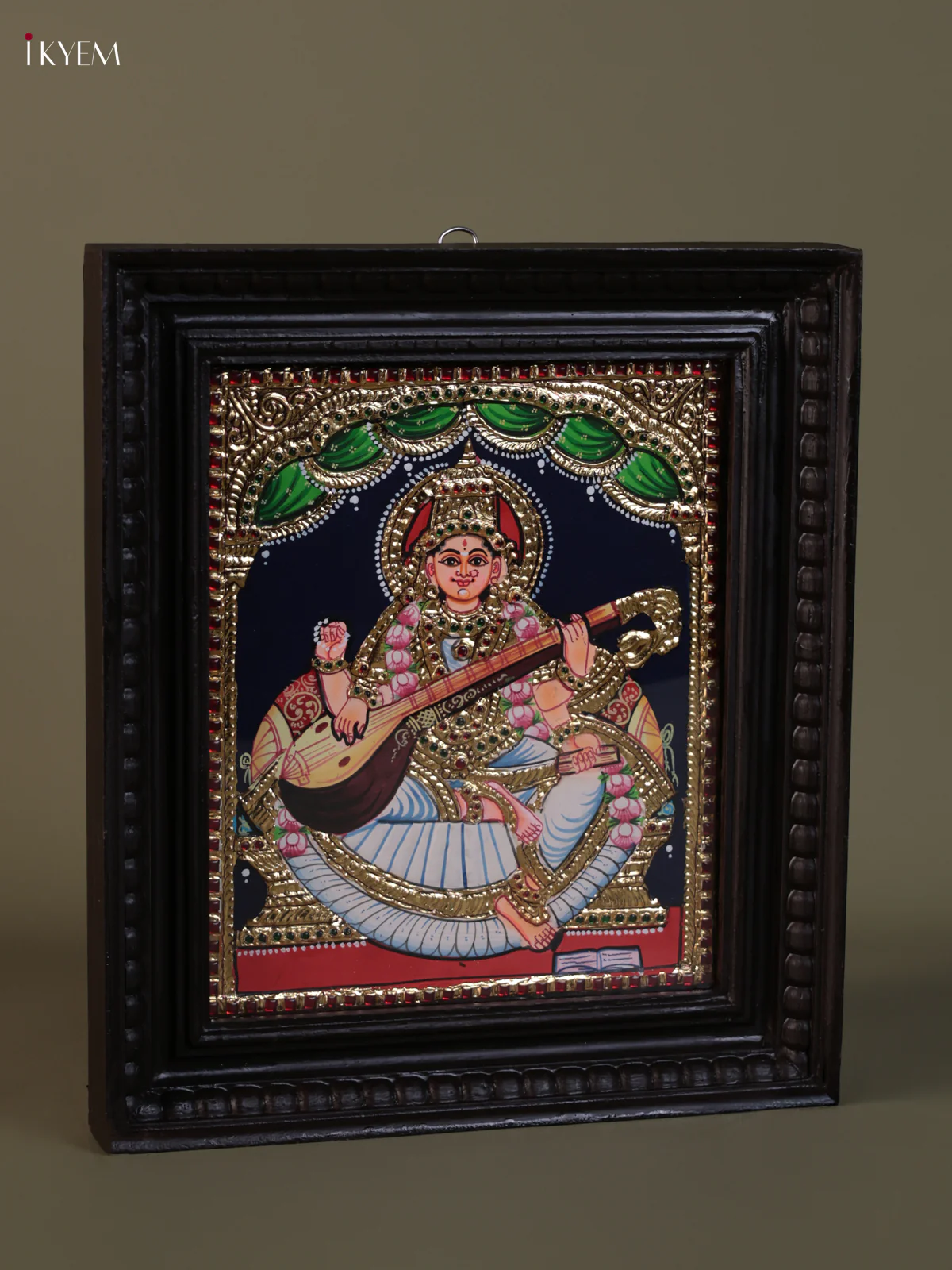 Saraswathi Tanjore painting (15*13) - KEB1283 - Image 2