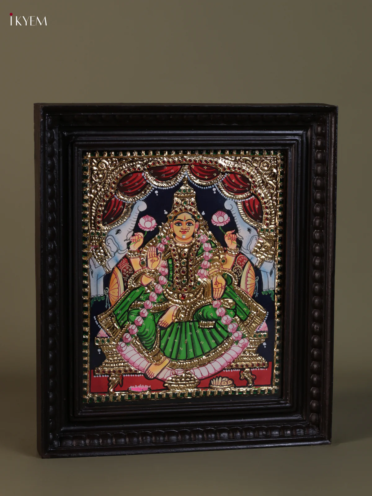 Gaja Lakshmi Tanjore painting (15*13) - KEB1285 - Image 2