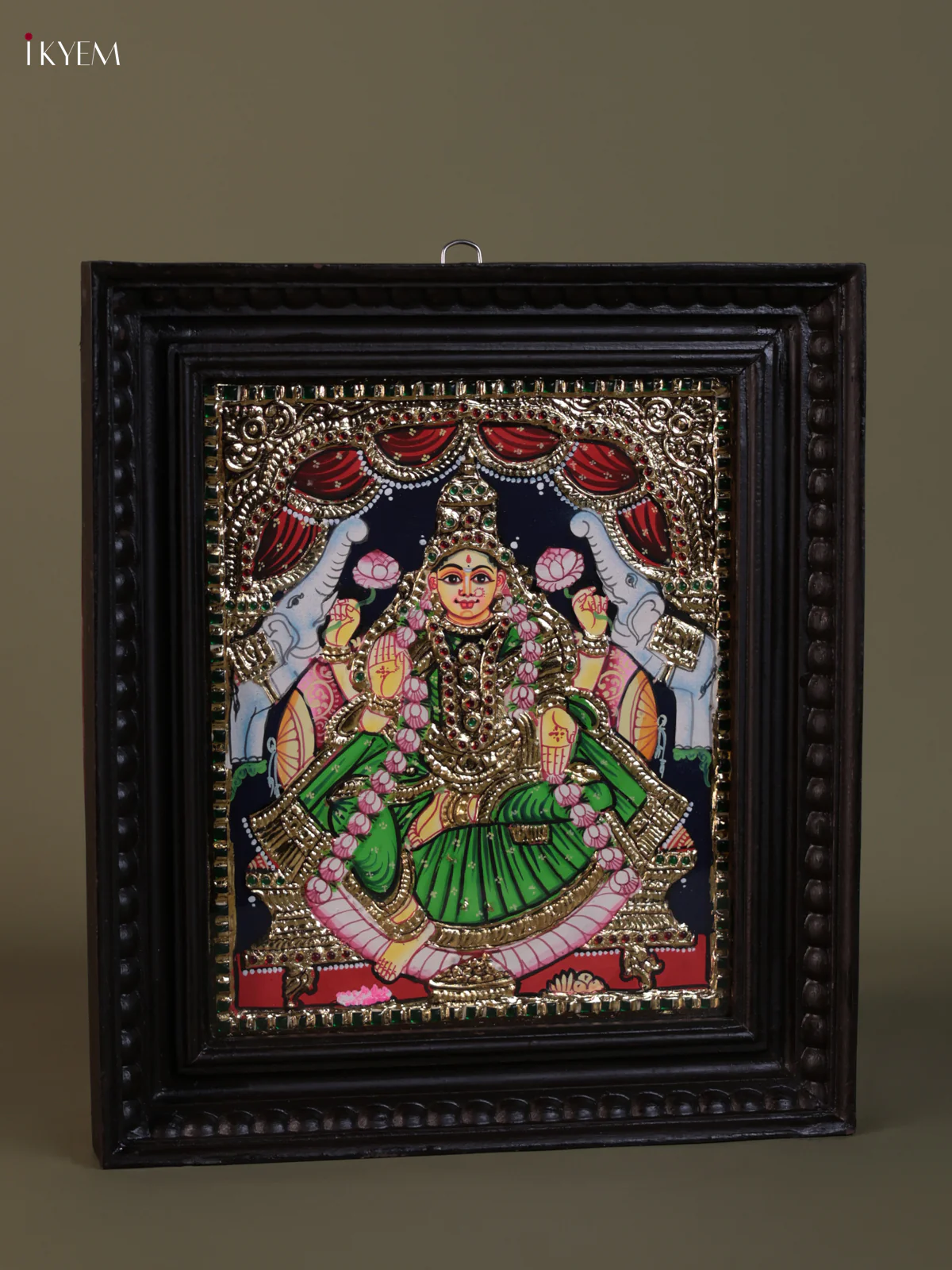 Gaja Lakshmi Tanjore painting (15*13) - KEB1291 - Image 2