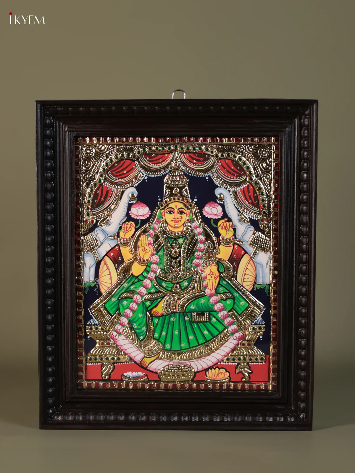 Gaja Lakshmi Tanjore painting (18*15) - KEB1297